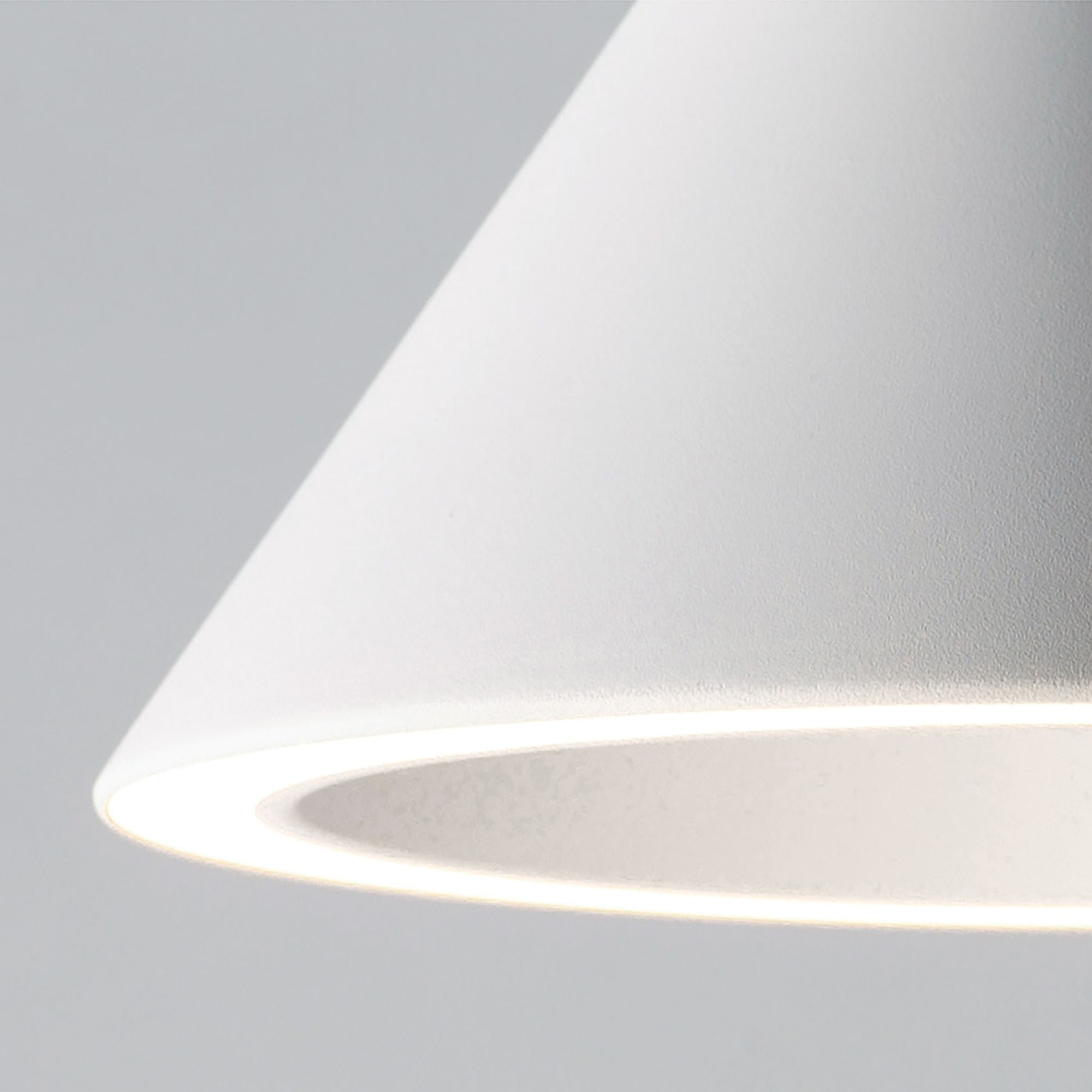Abyss 13" Cone LED Pendant, Matte White Finish