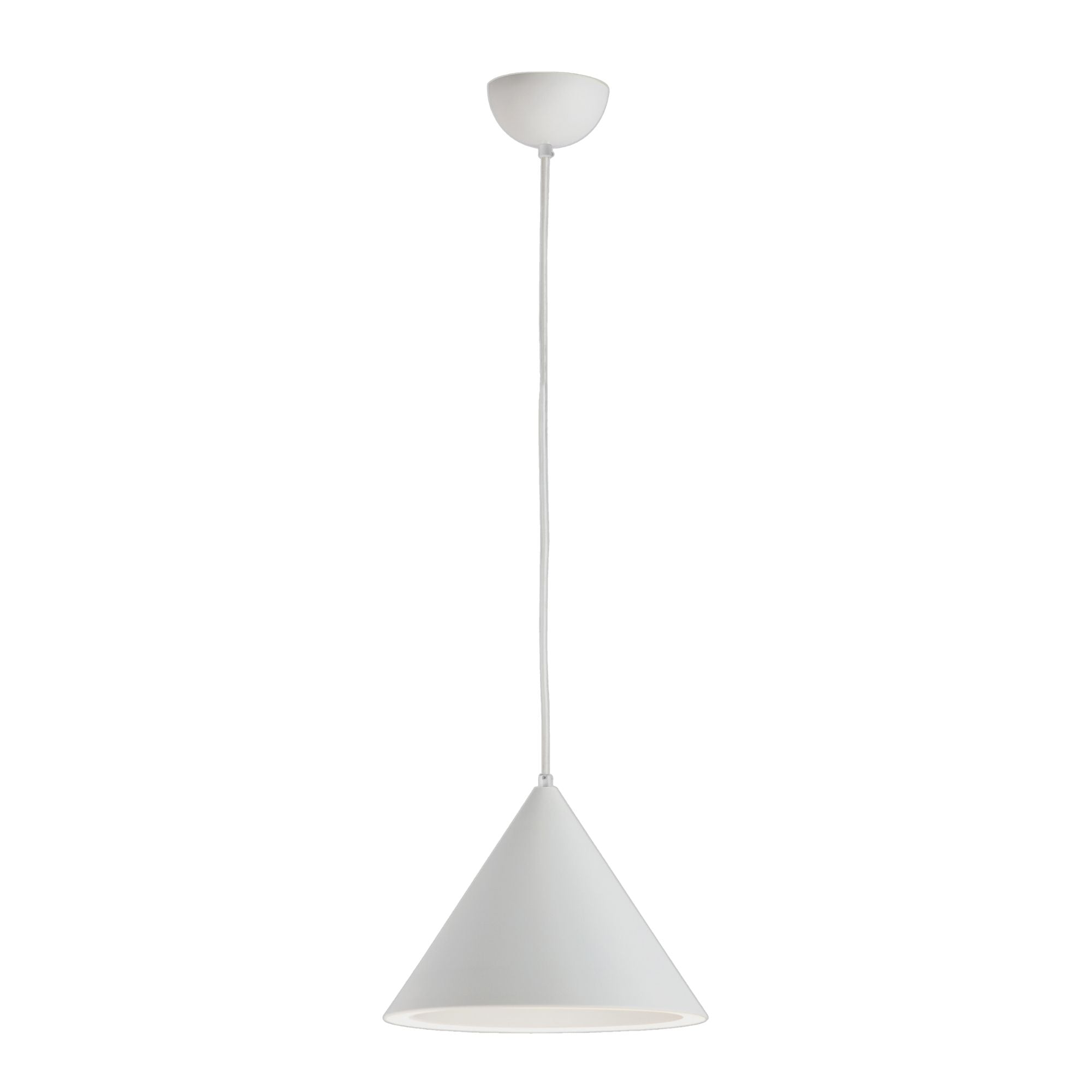 Abyss 13" Cone LED Pendant, Matte White Finish