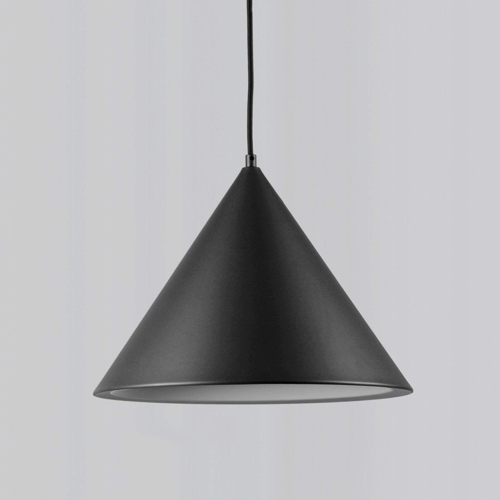 Abyss 16" Cone LED Pendant, Black Finish