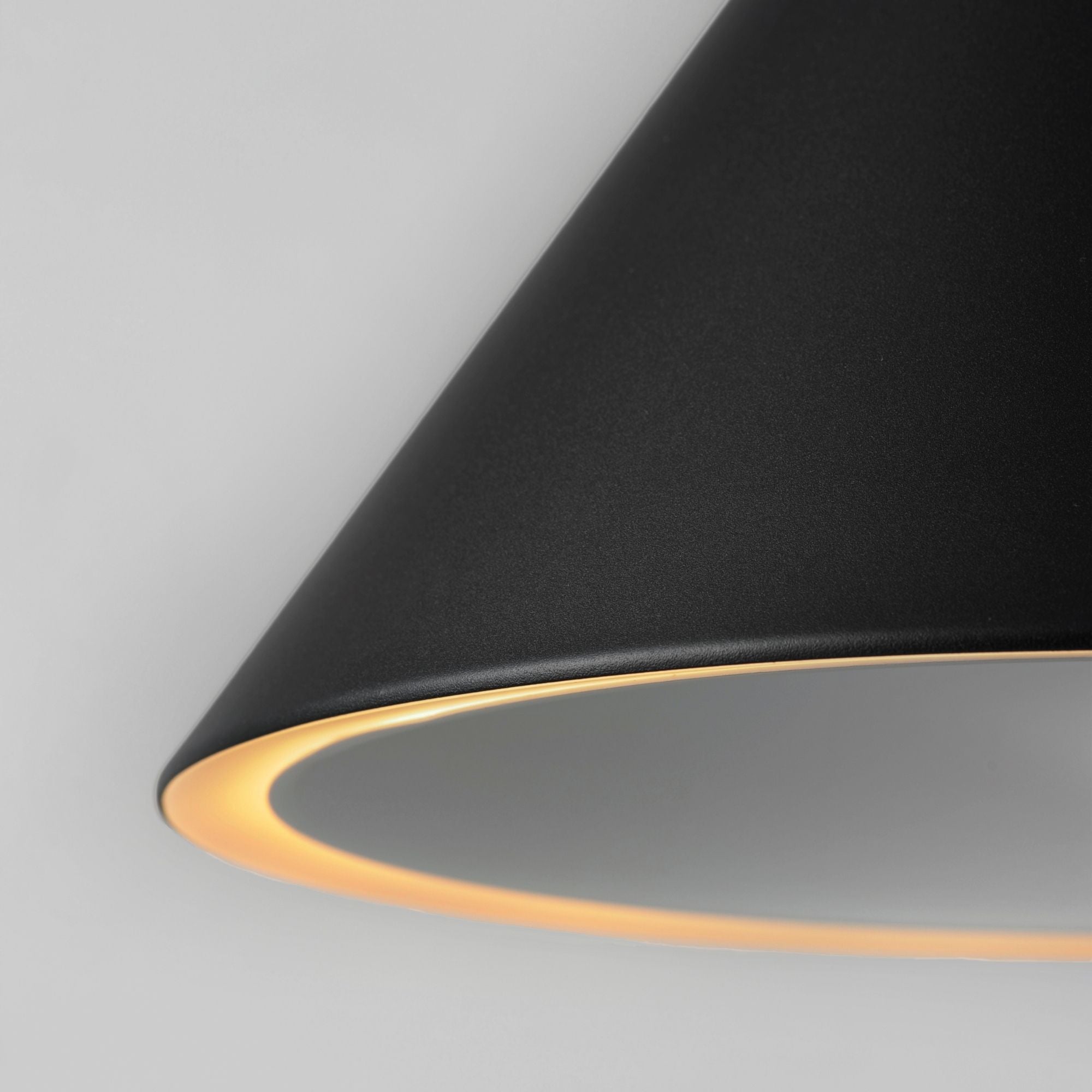 Abyss 16" Cone LED Pendant, Black Finish