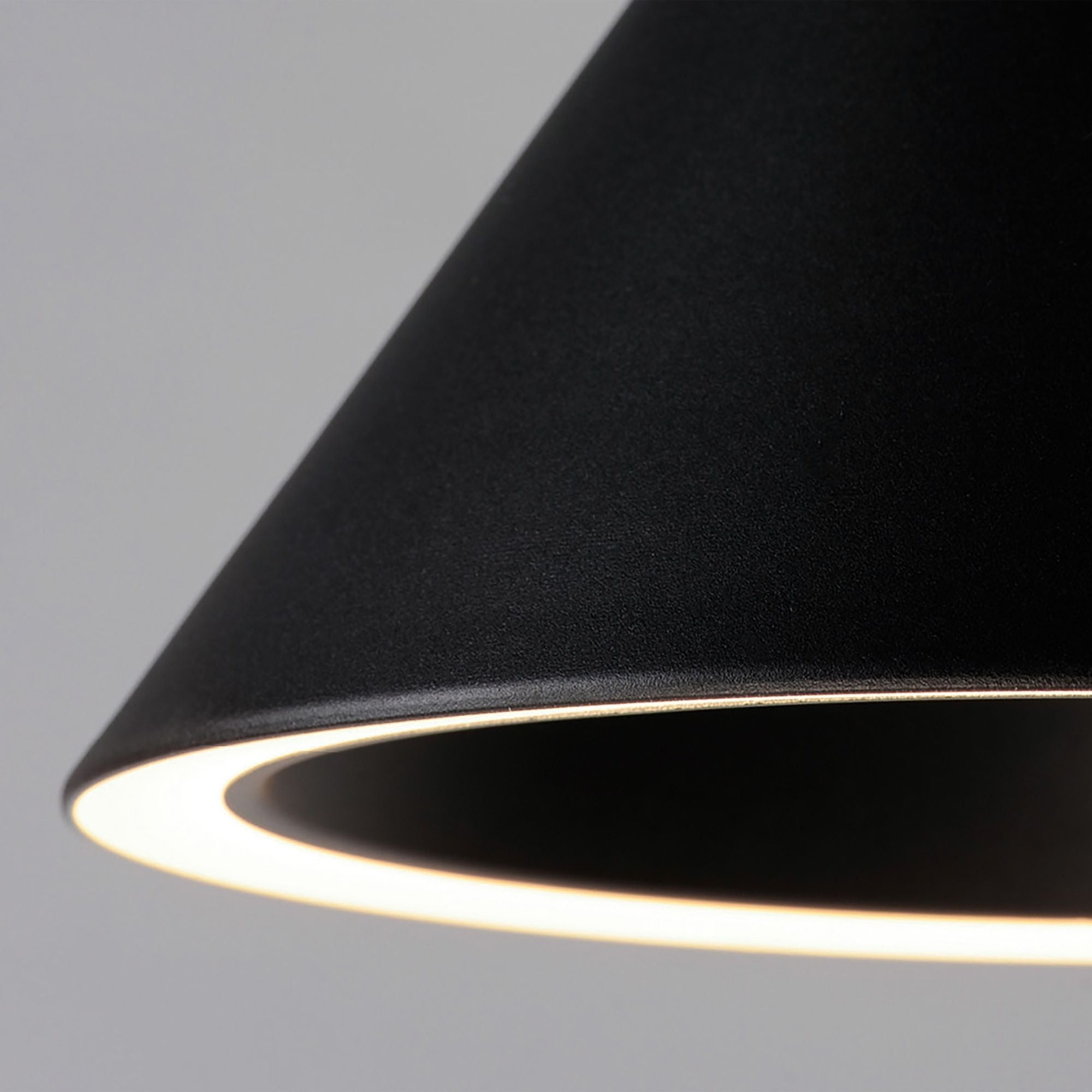 Abyss 16" Cone LED Pendant, Black Finish