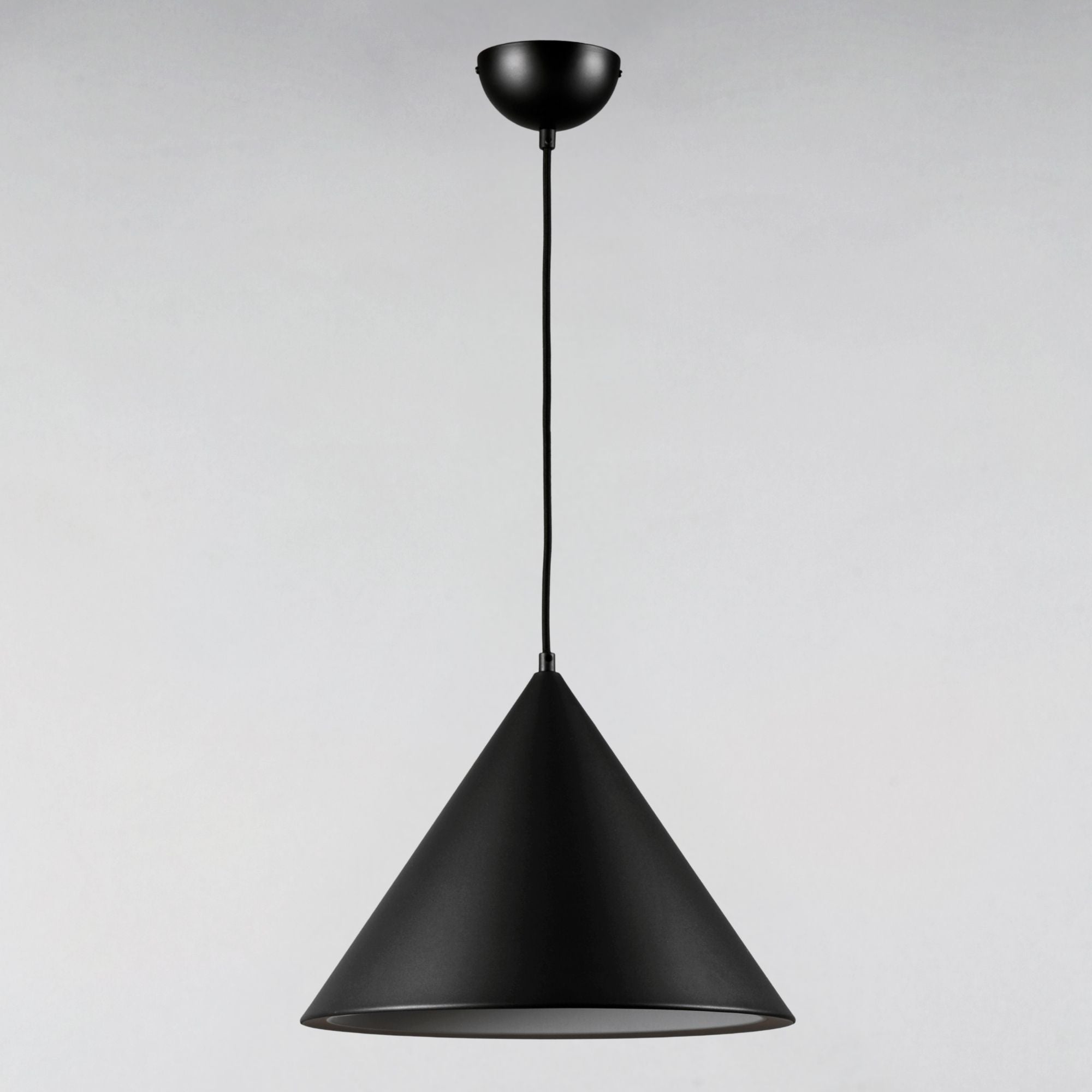 Abyss 16" Cone LED Pendant, Black Finish