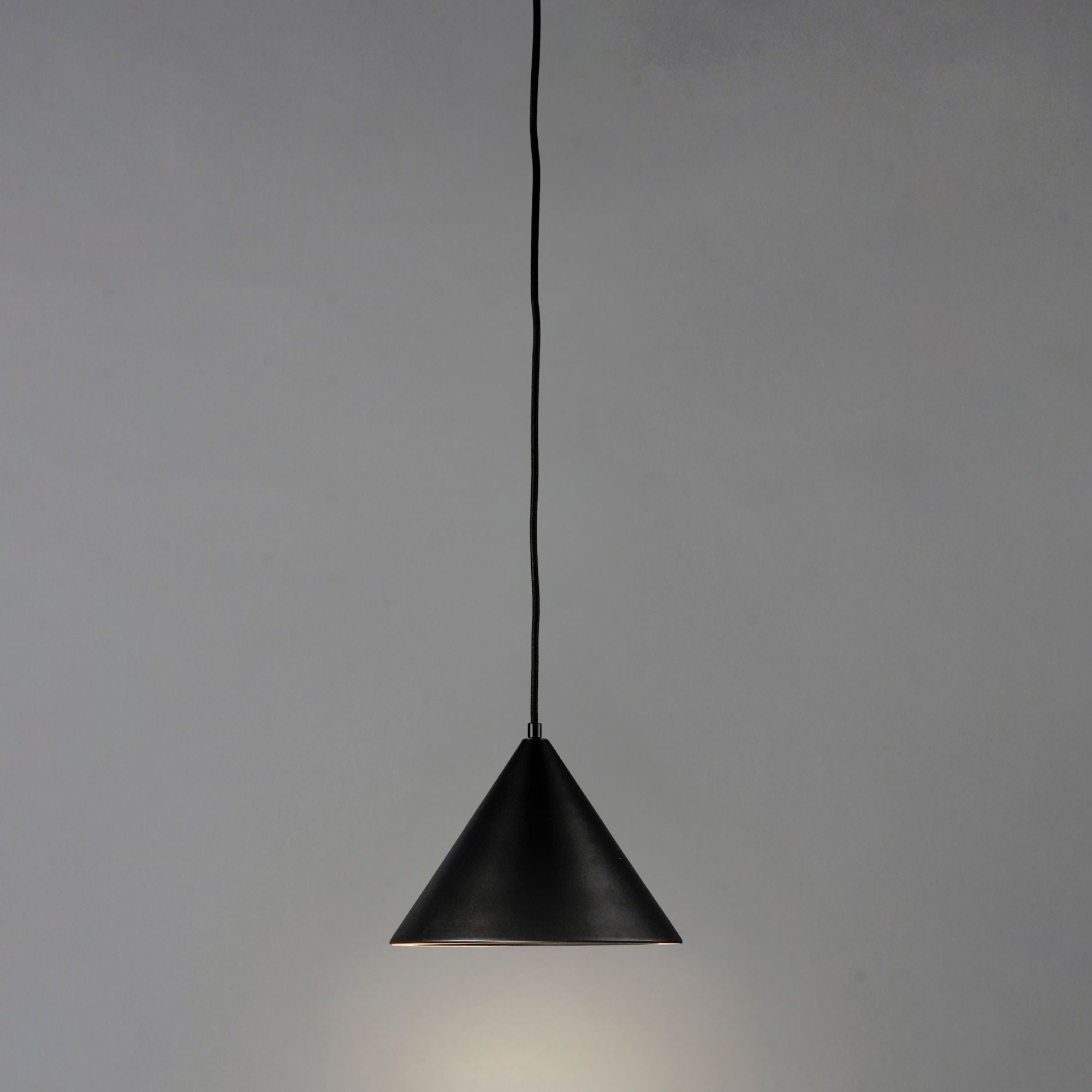 Abyss 16" Cone LED Pendant, Black Finish