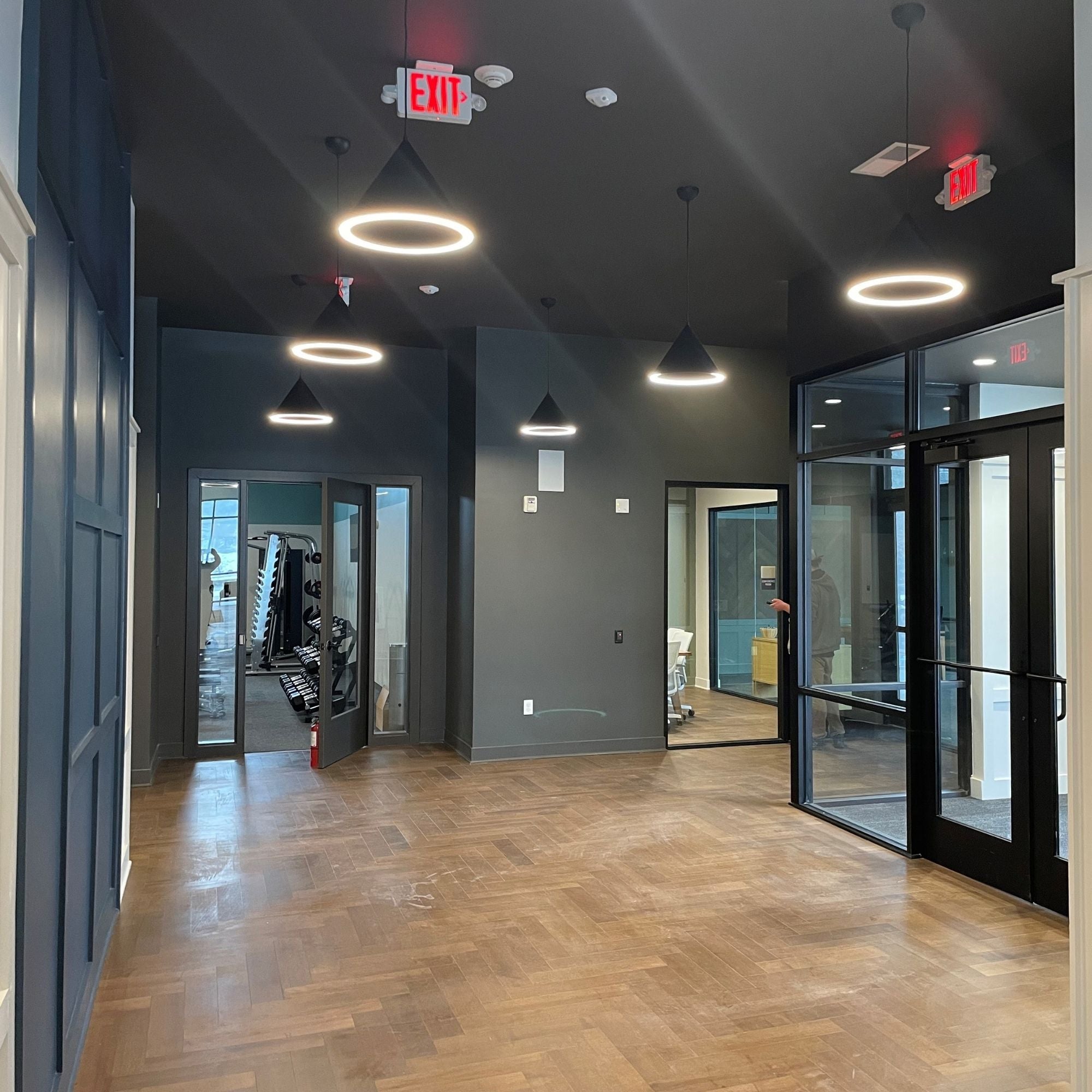 Abyss 16" Cone LED Pendant, Black Finish