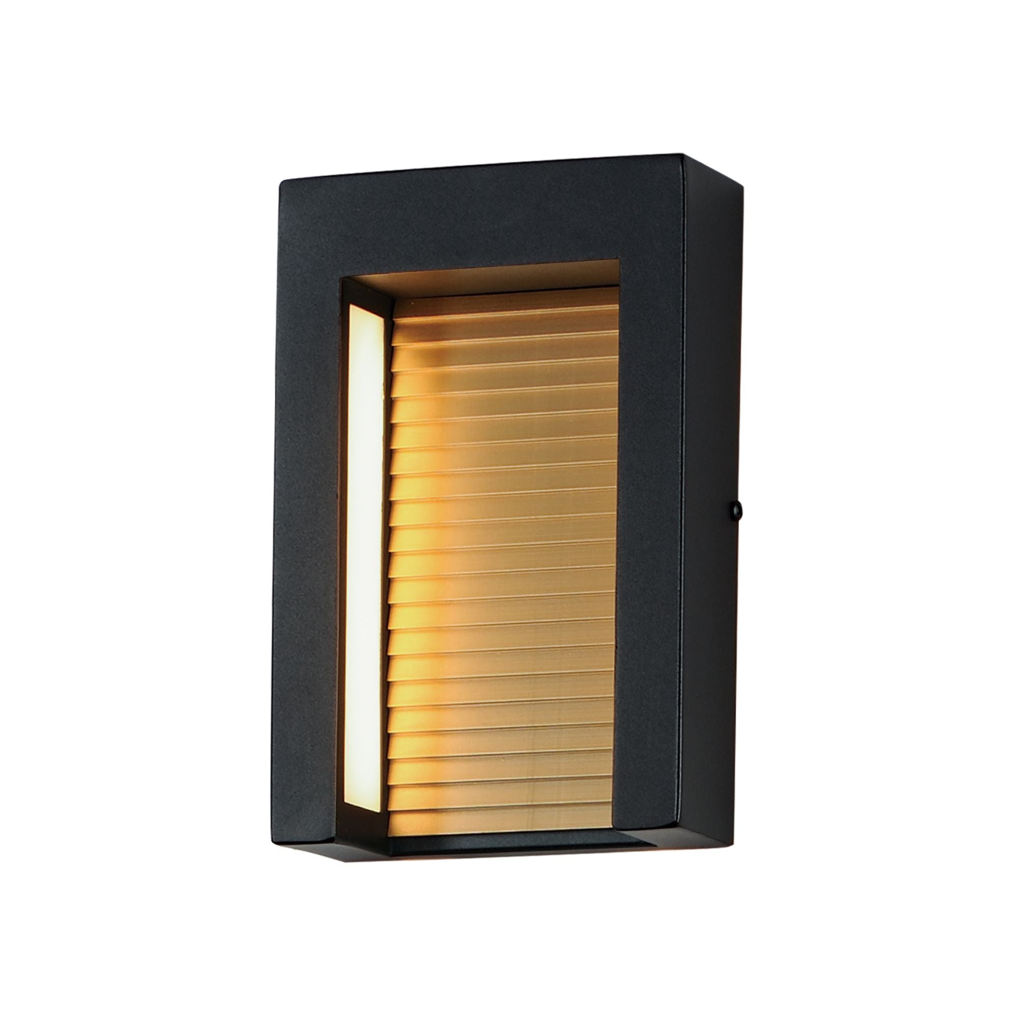 Alcove 10" Small LED Outdoor Wall Sconce, Black & Gold Finish