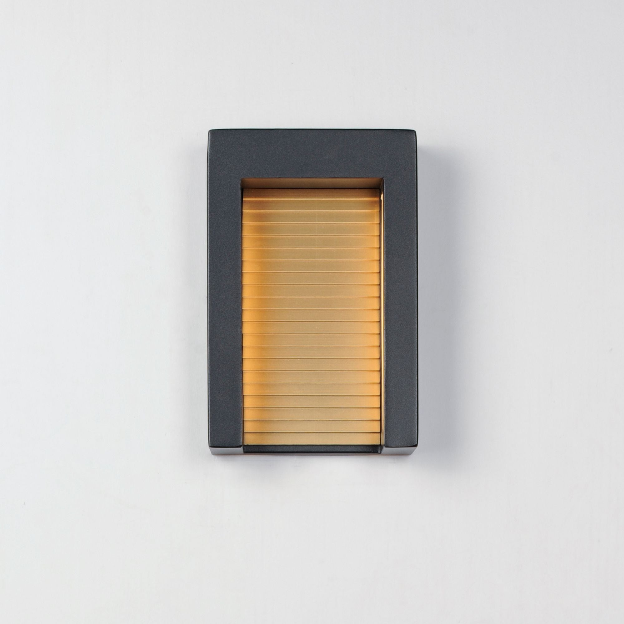 Alcove 10" Small LED Outdoor Wall Sconce, Black & Gold Finish