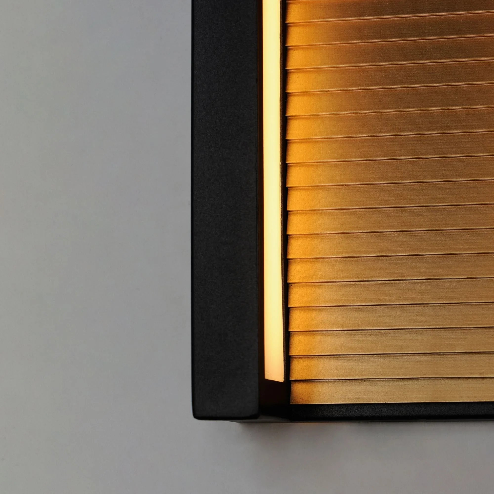 Alcove 10" Small LED Outdoor Wall Sconce, Black & Gold Finish