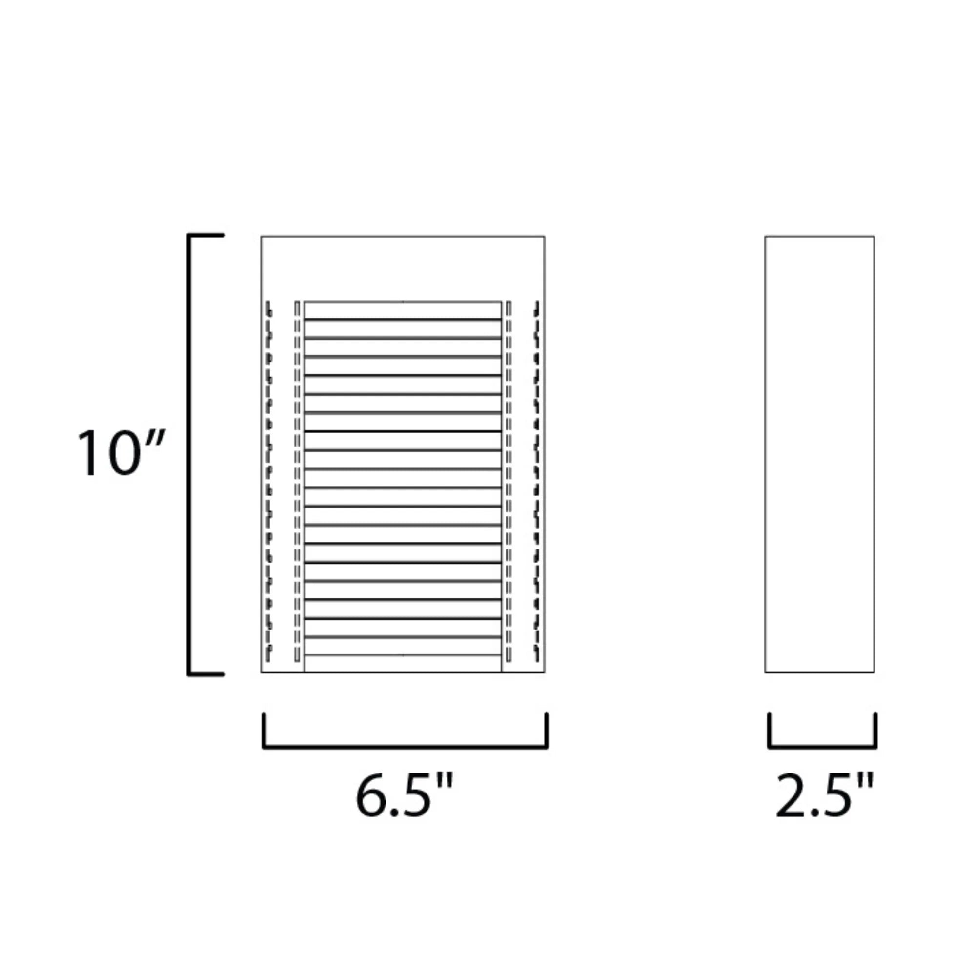 Alcove 10" Small LED Outdoor Wall Sconce, Black & Gold Finish