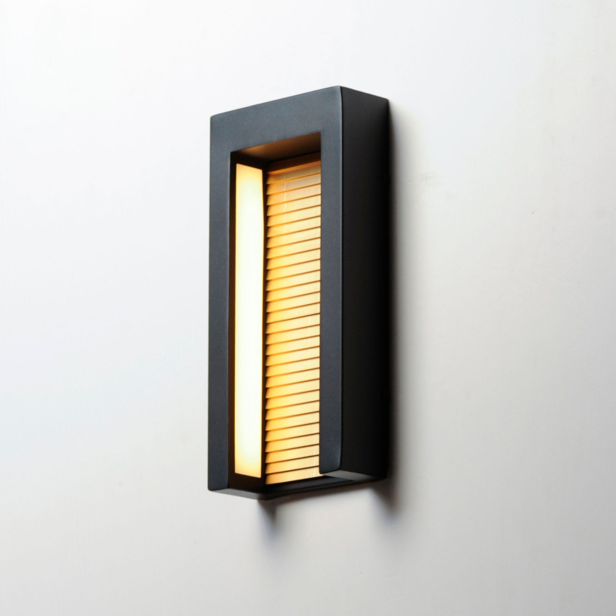 Alcove 14" Medium LED Outdoor Wall Sconce, Black & Gold Finish