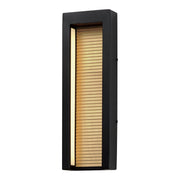 Alcove 20" Large LED Outdoor Wall Sconce, Black & Gold Finish