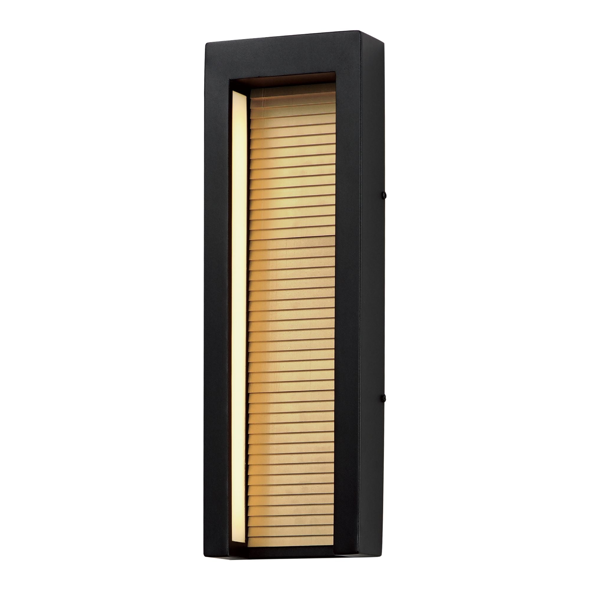 Alcove 20" Large LED Outdoor Wall Sconce, Black & Gold Finish