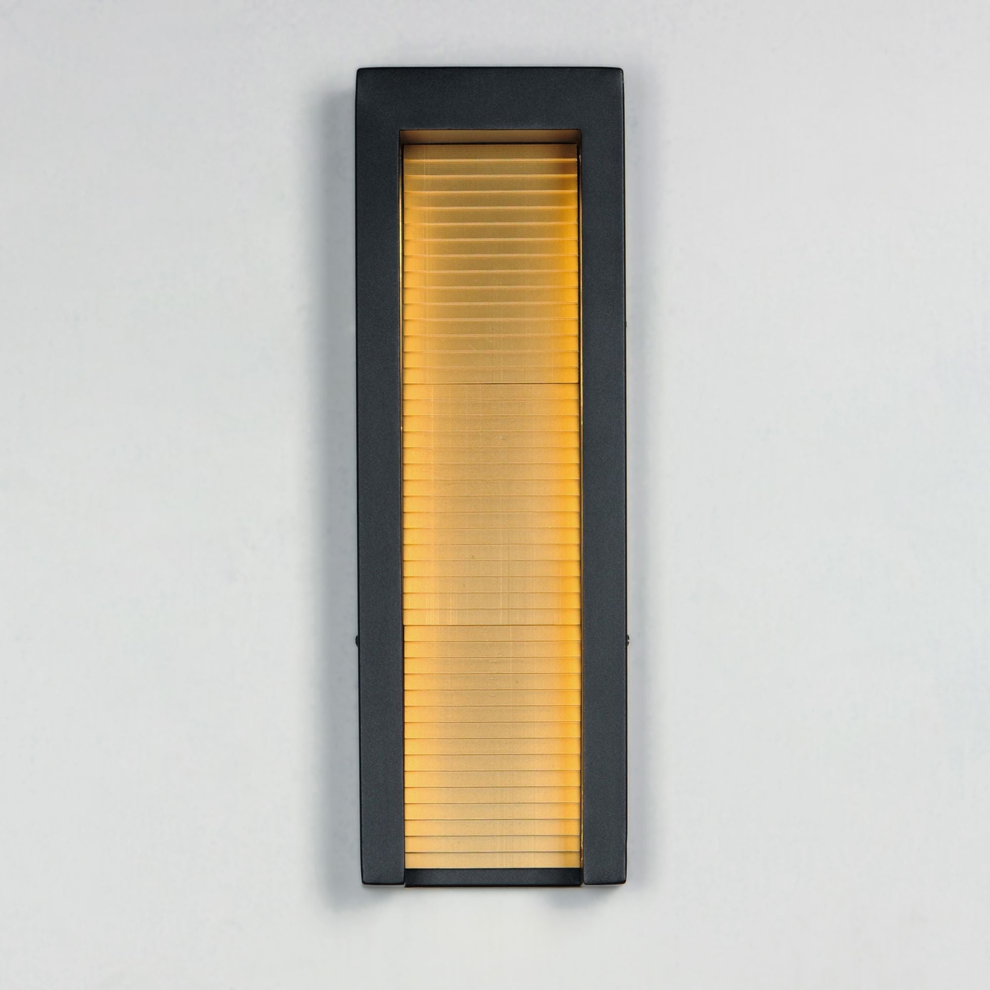 Alcove 20" Large LED Outdoor Wall Sconce, Black & Gold Finish