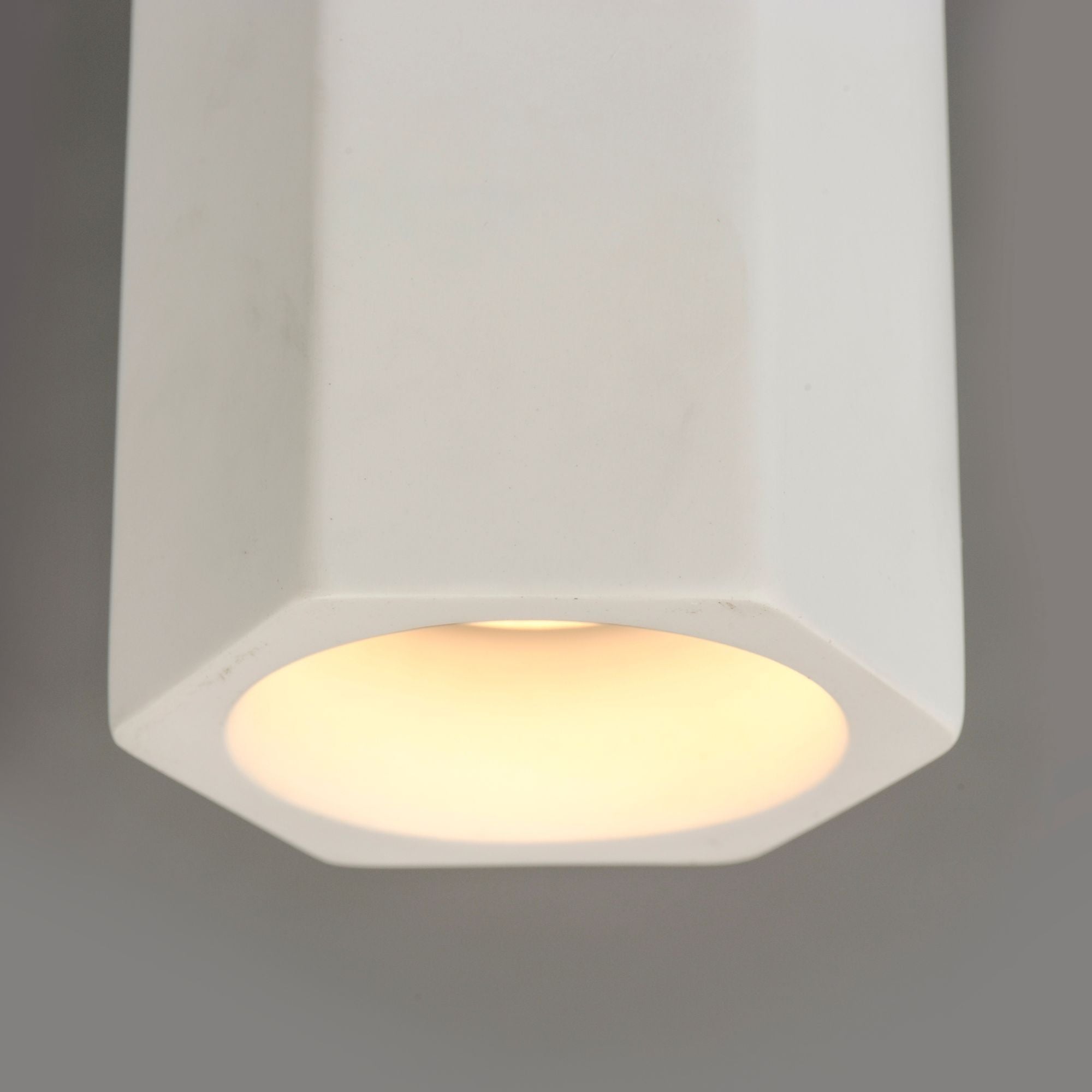 Allen 4" Mini LED Plaster Pendant, White & Black Finish