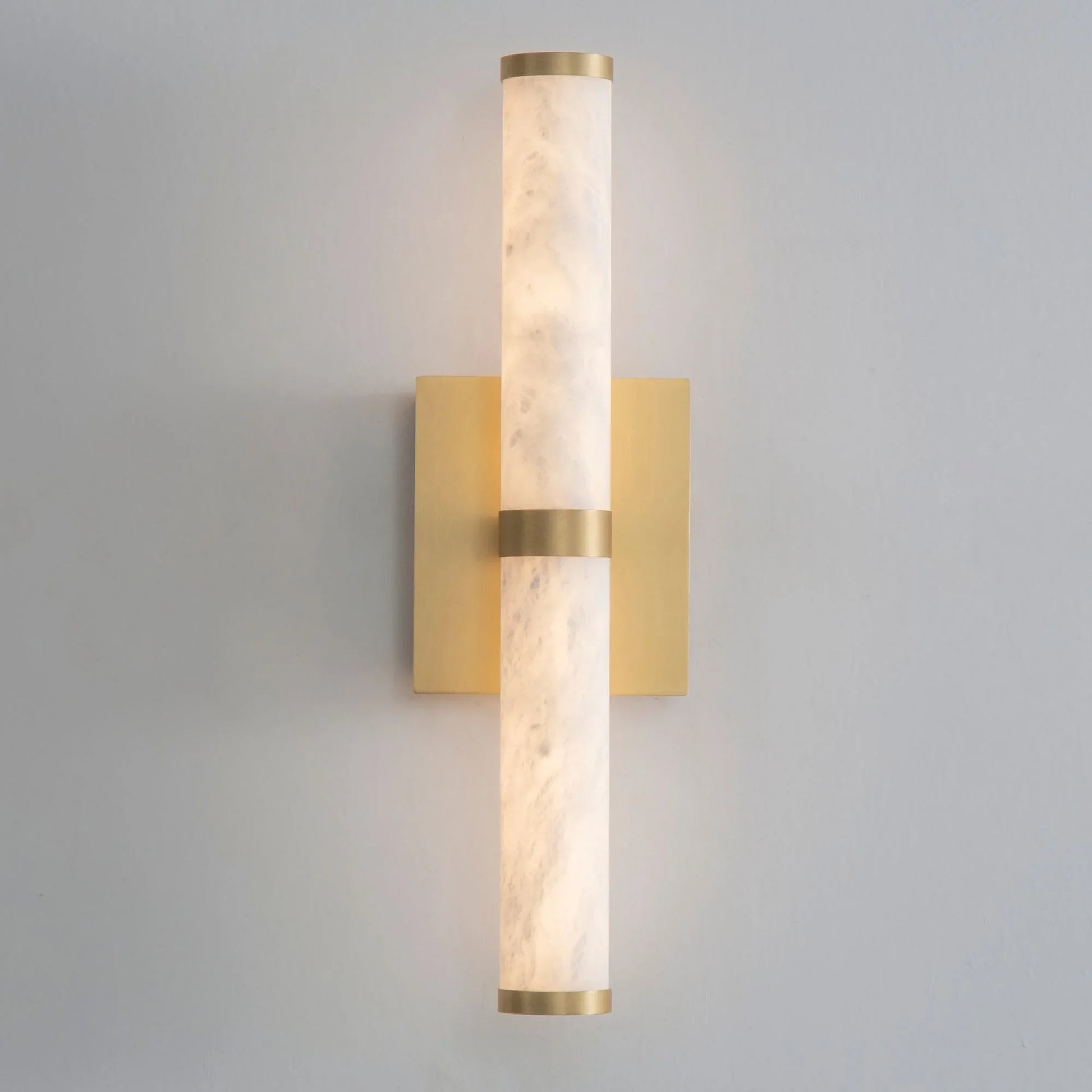 ET2 Lighting - Aragon 17" LED Bath Vanity, White Alabaster & Gold Finish | Bees Lighting