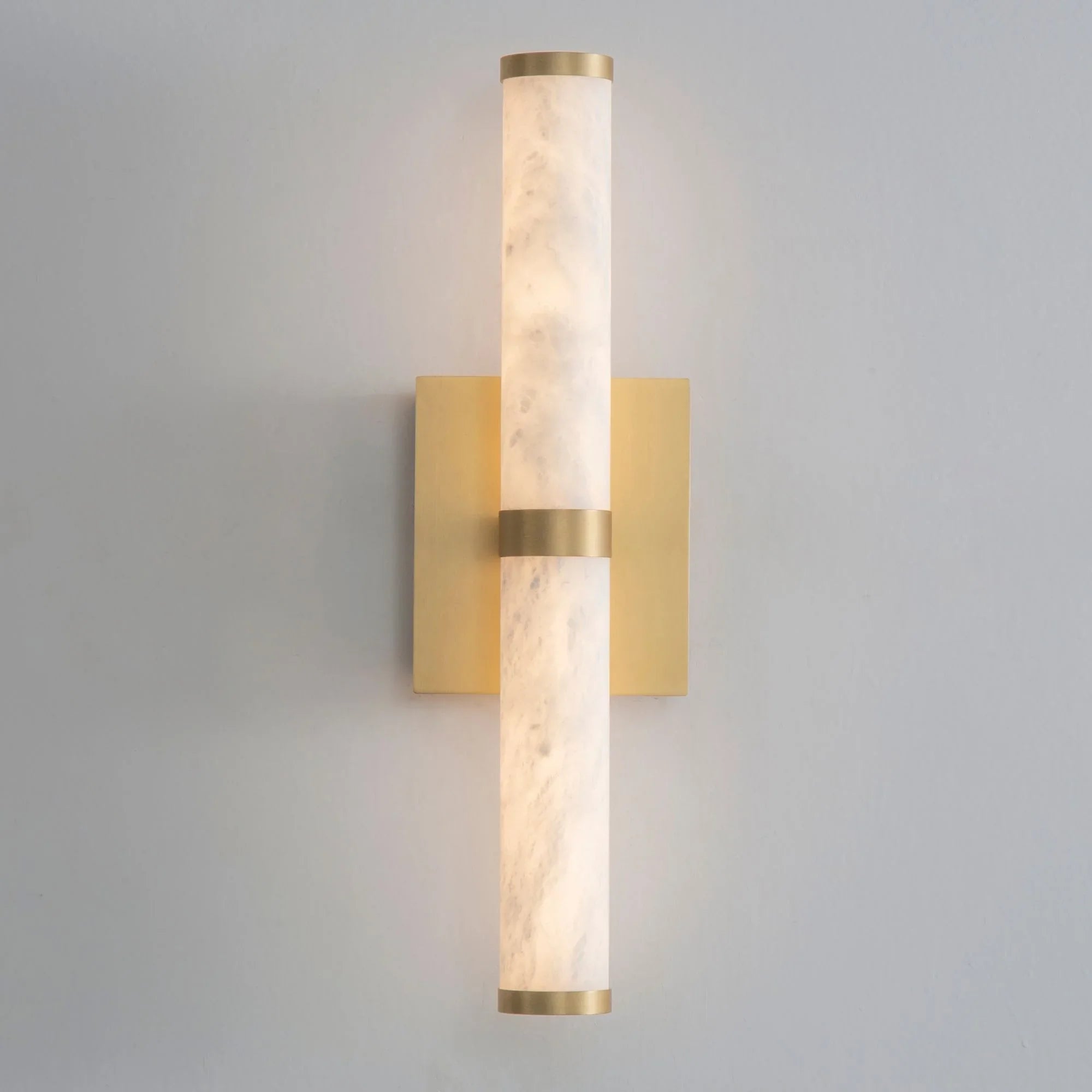 ET2 Lighting - Aragon 17" LED Bath Vanity, White Alabaster & Gold Finish | Bees Lighting