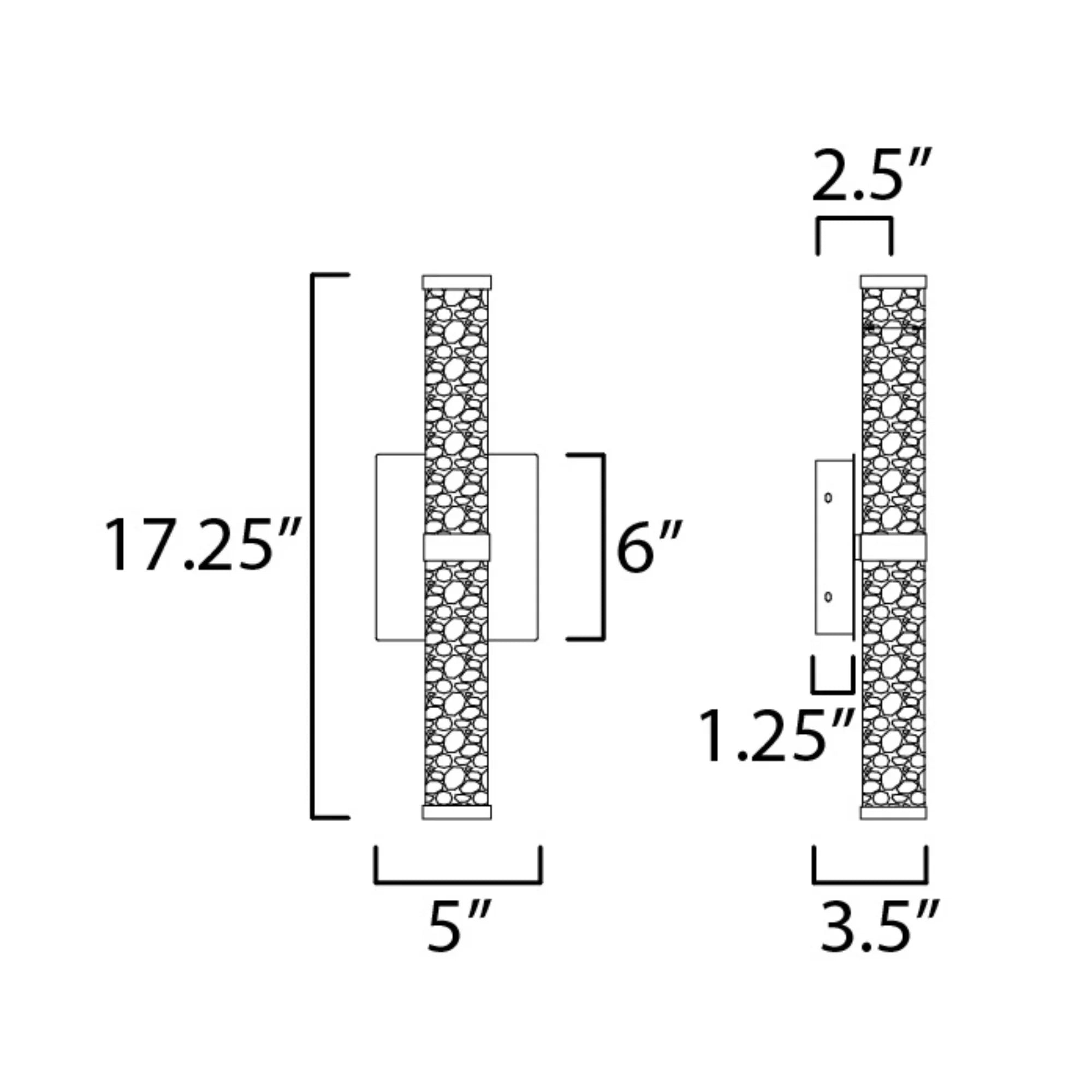 ET2 Lighting - Aragon 17" LED Bath Vanity, White Alabaster & Gold Finish | Bees Lighting