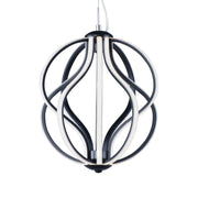 Aura 12" LED Pendant, Black Finish