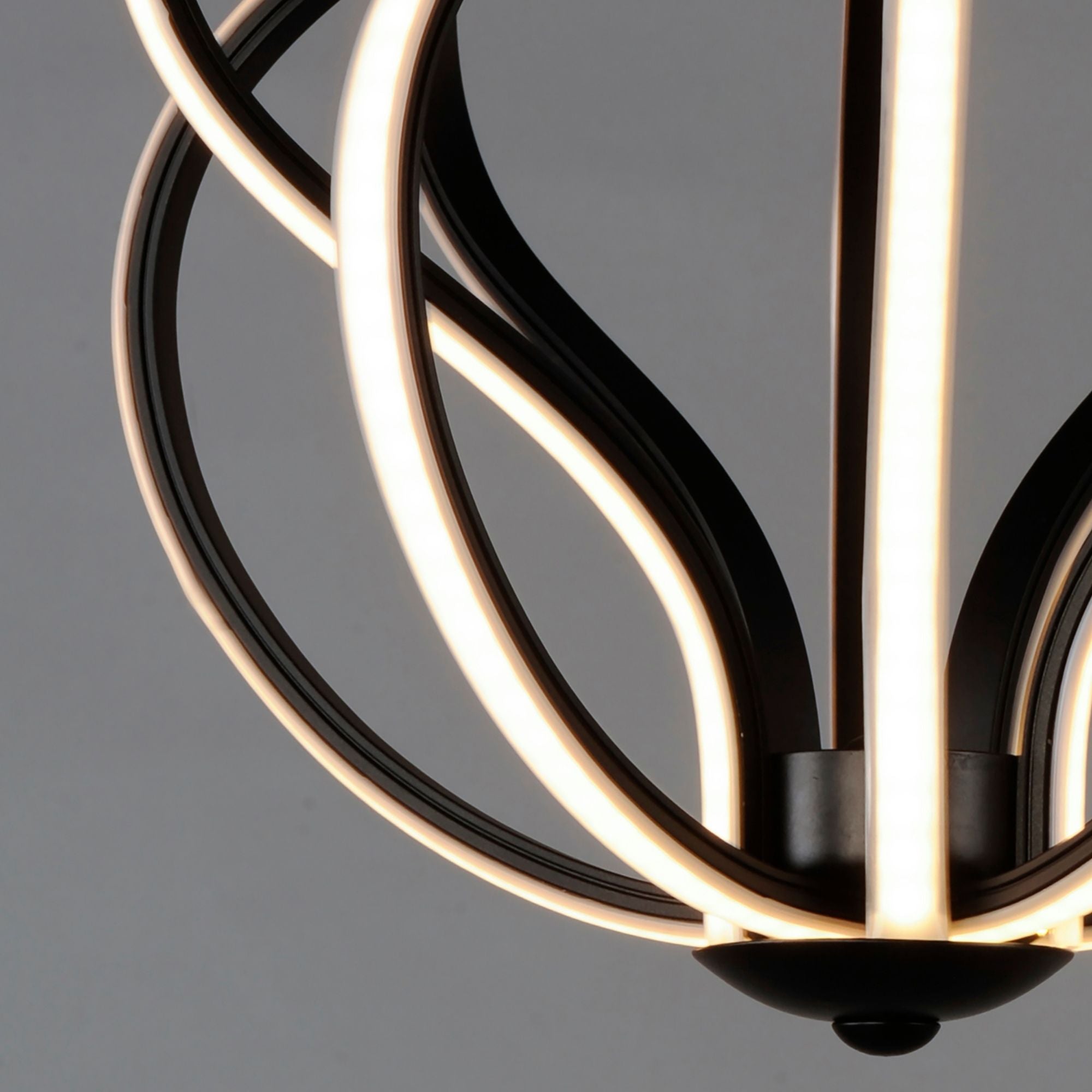 Aura 12" LED Pendant, Black Finish