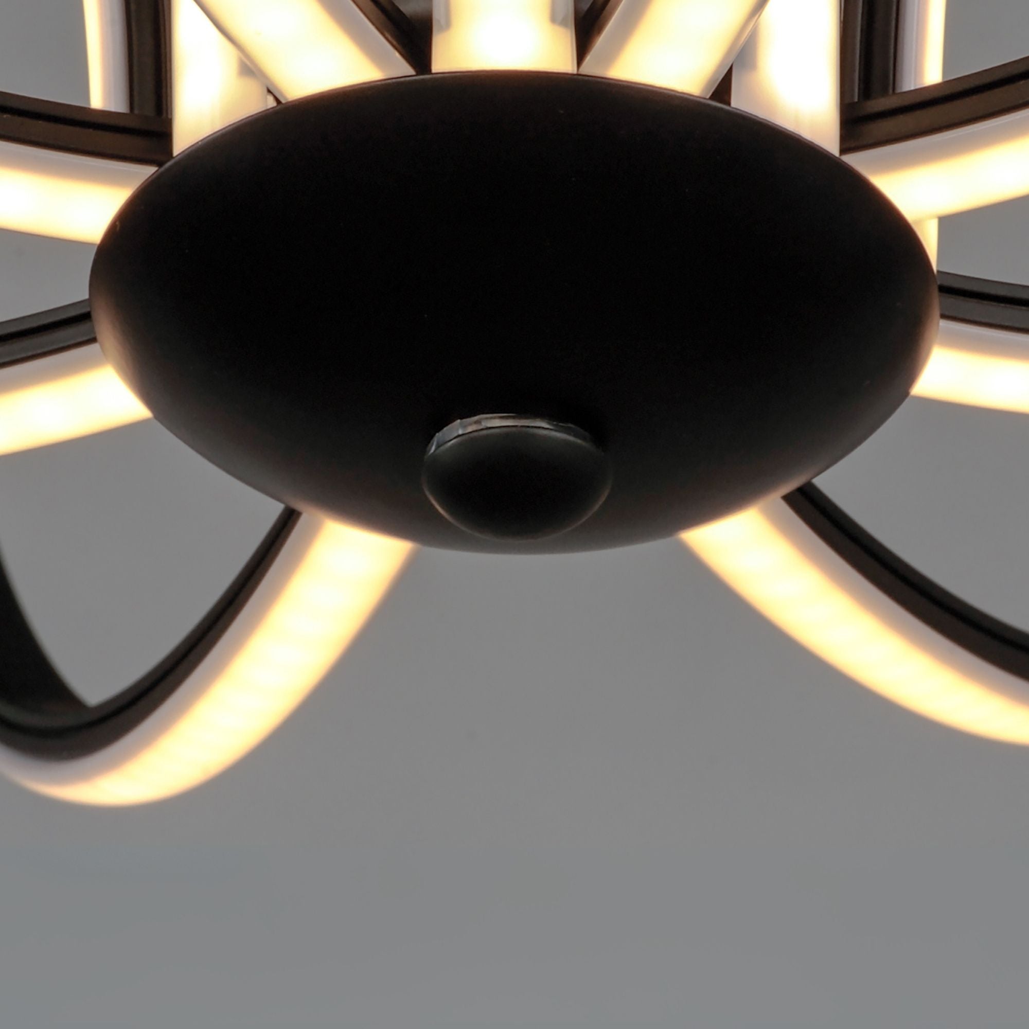 Aura 12" LED Pendant, Black Finish