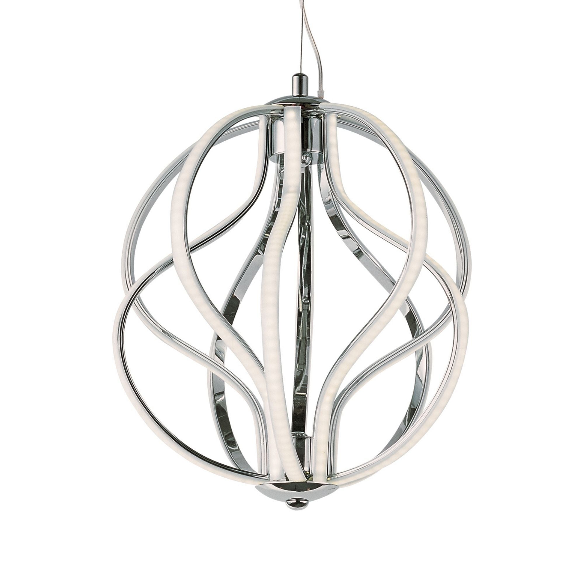 Aura 12" LED Pendant, Polished Chrome Finish