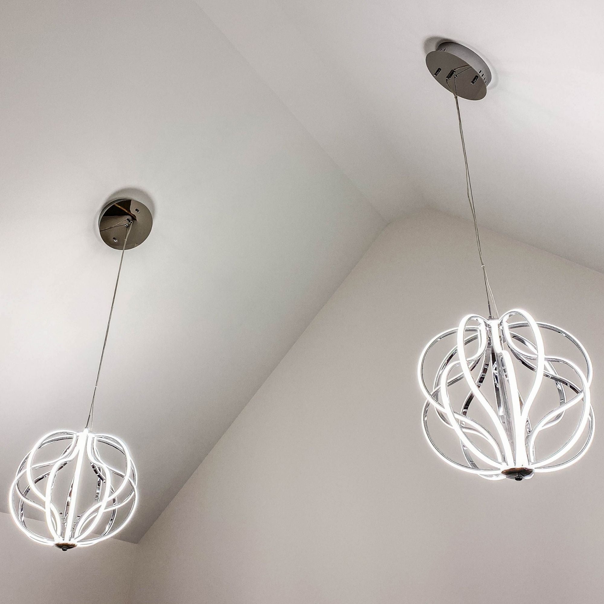 Aura 12" LED Pendant, Polished Chrome Finish