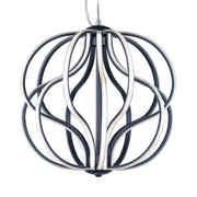 Aura 17" LED Pendant, Black Finish