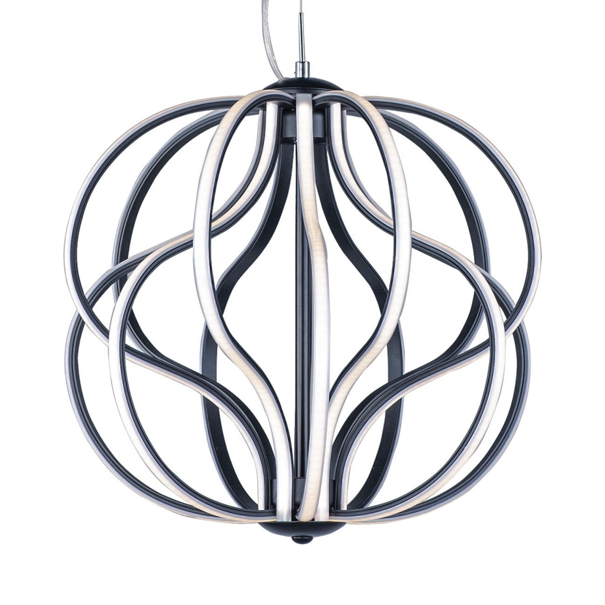 Aura 17" LED Pendant, Black Finish