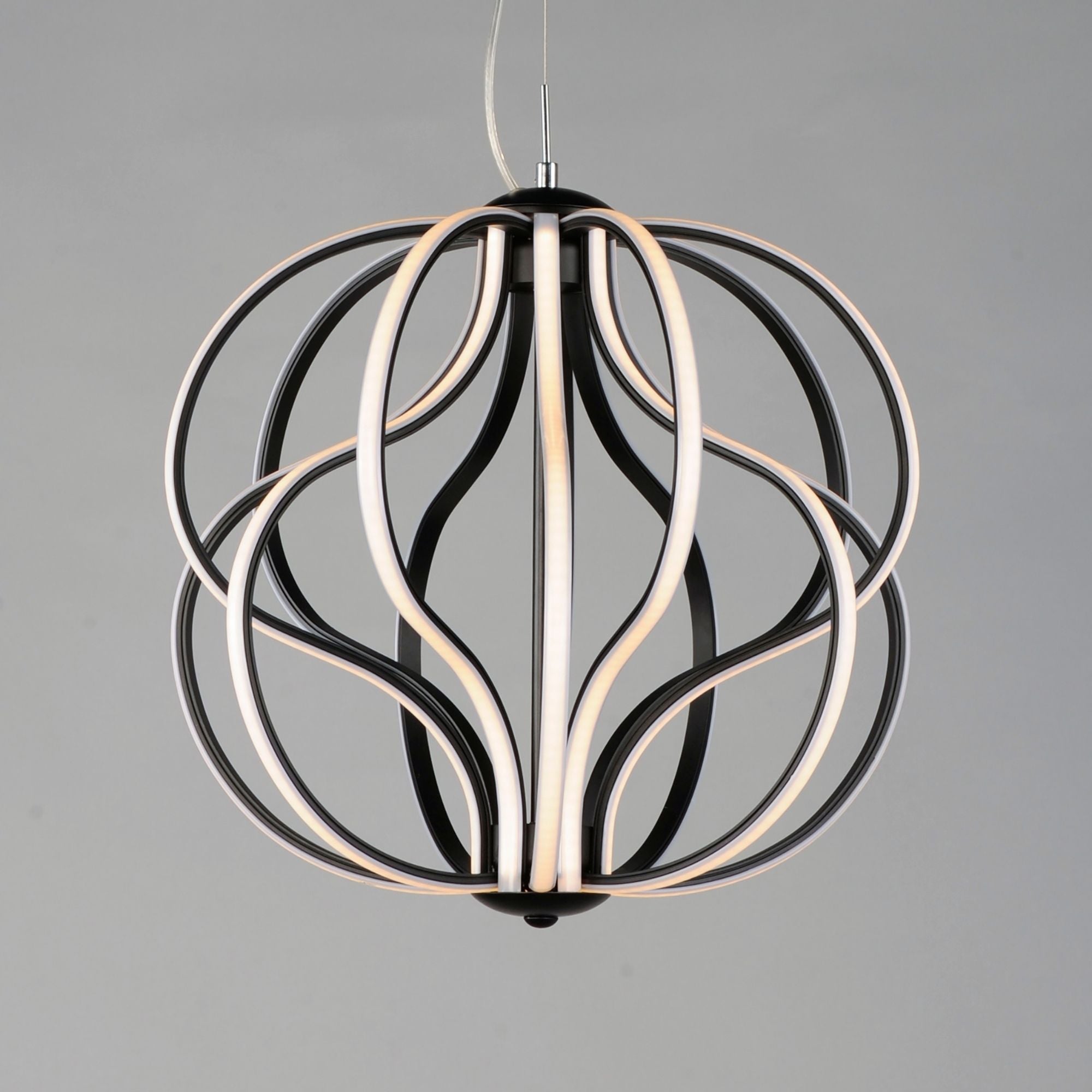 Aura 17" LED Pendant, Black Finish