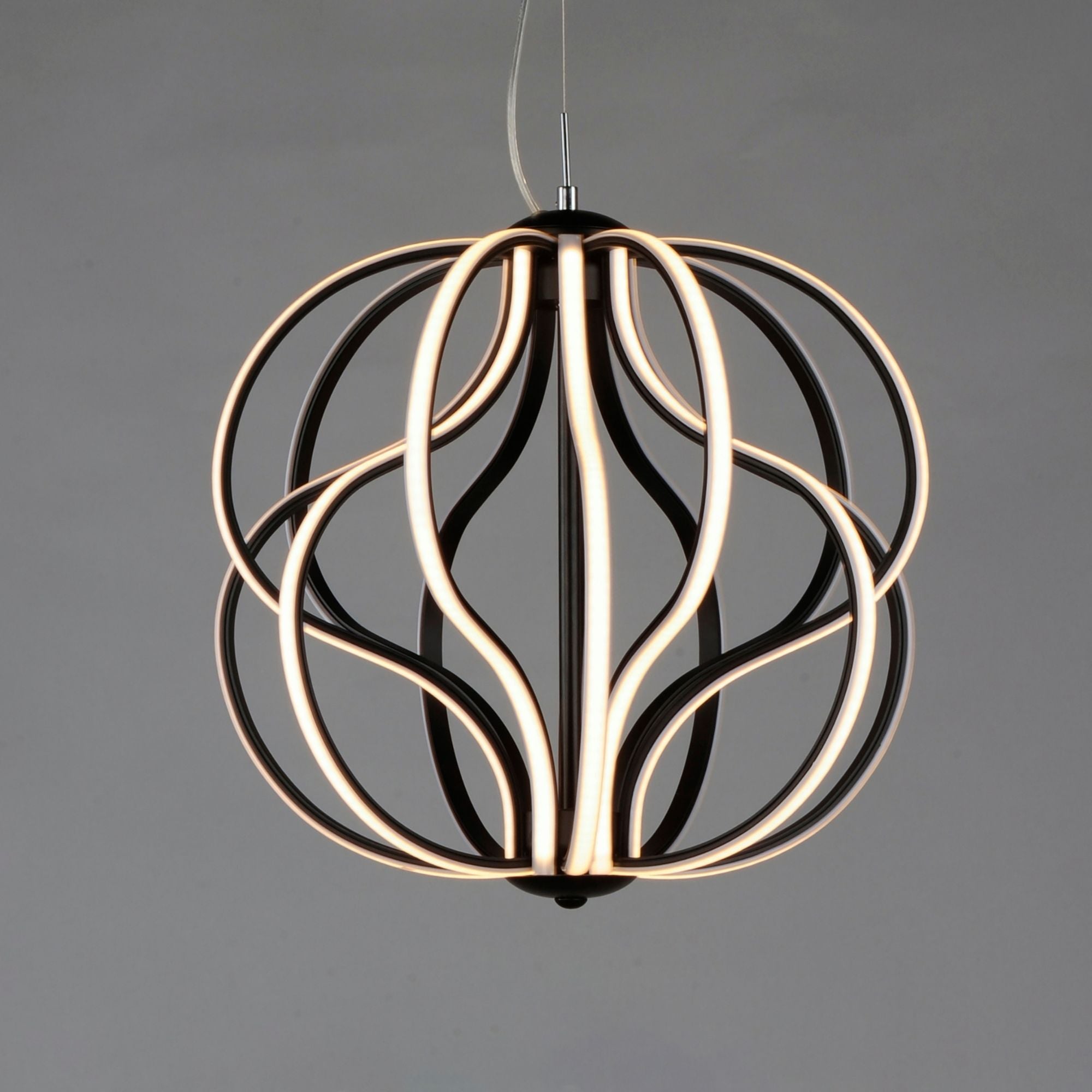 Aura 17" LED Pendant, Black Finish