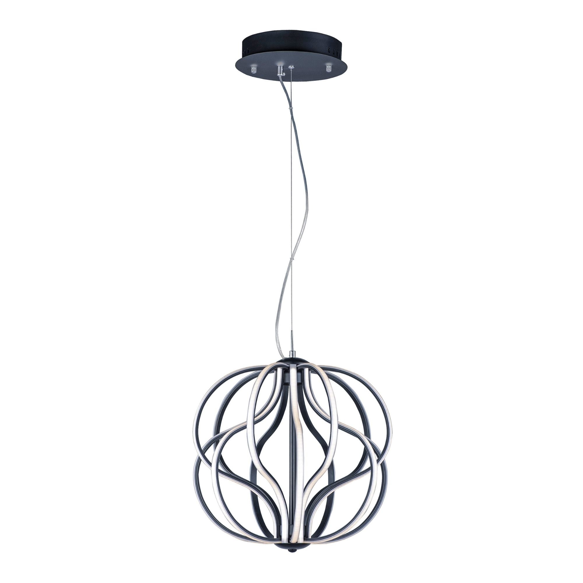 Aura 17" LED Pendant, Black Finish