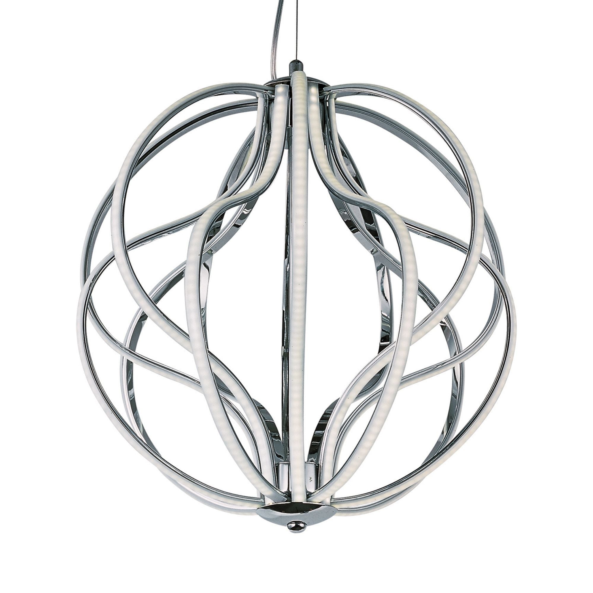 Aura 17" LED Pendant, Polished Chrome Finish
