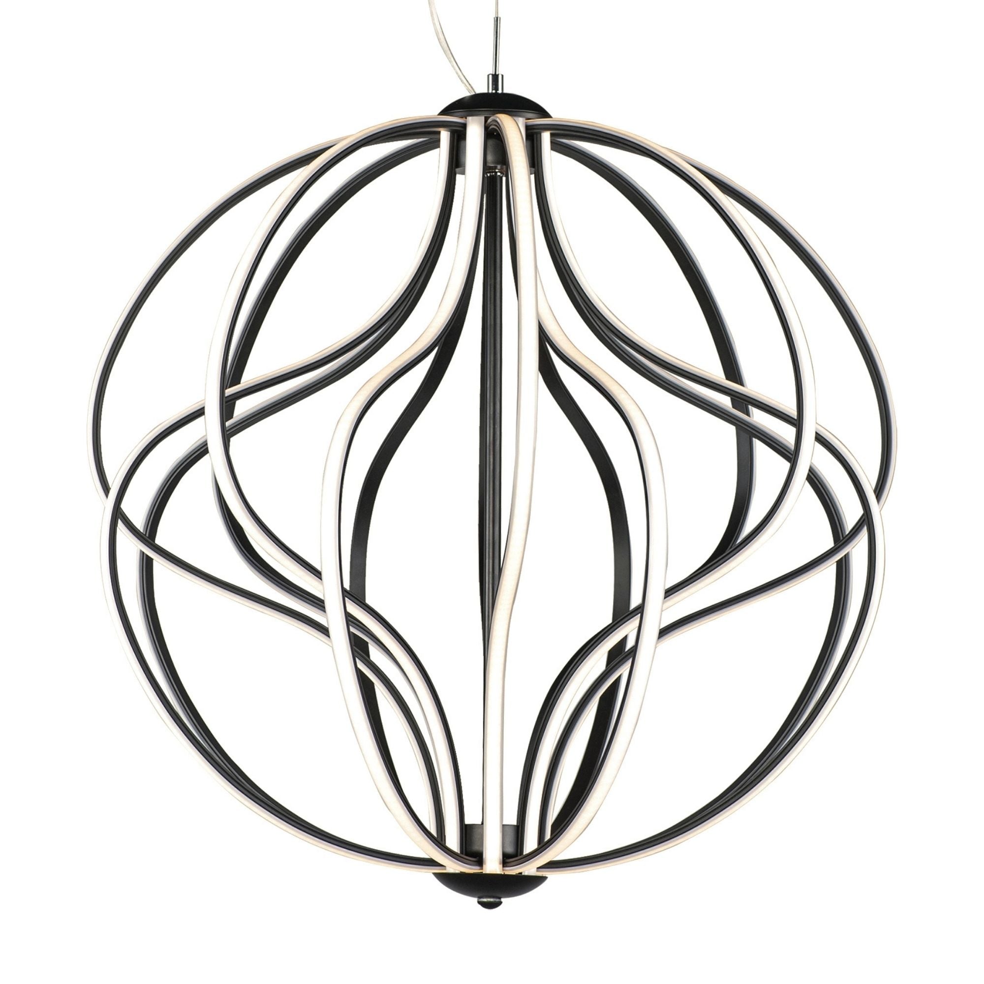 Aura 24" LED Pendant, Black Finish