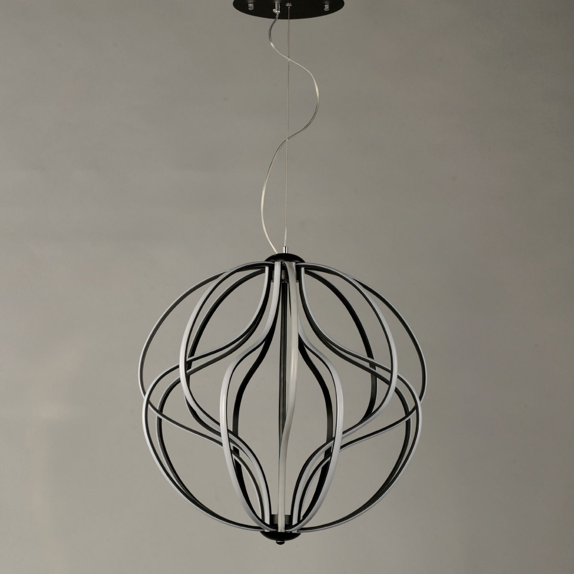 Aura 24" LED Pendant, Black Finish