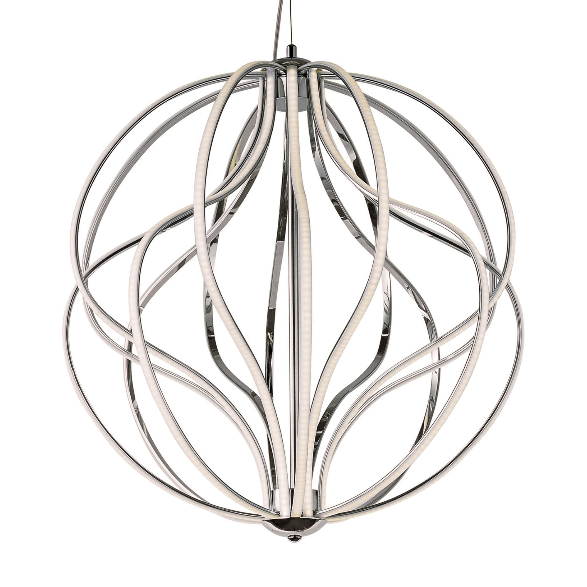 Aura 24" LED Pendant, Polished Chrome Finish