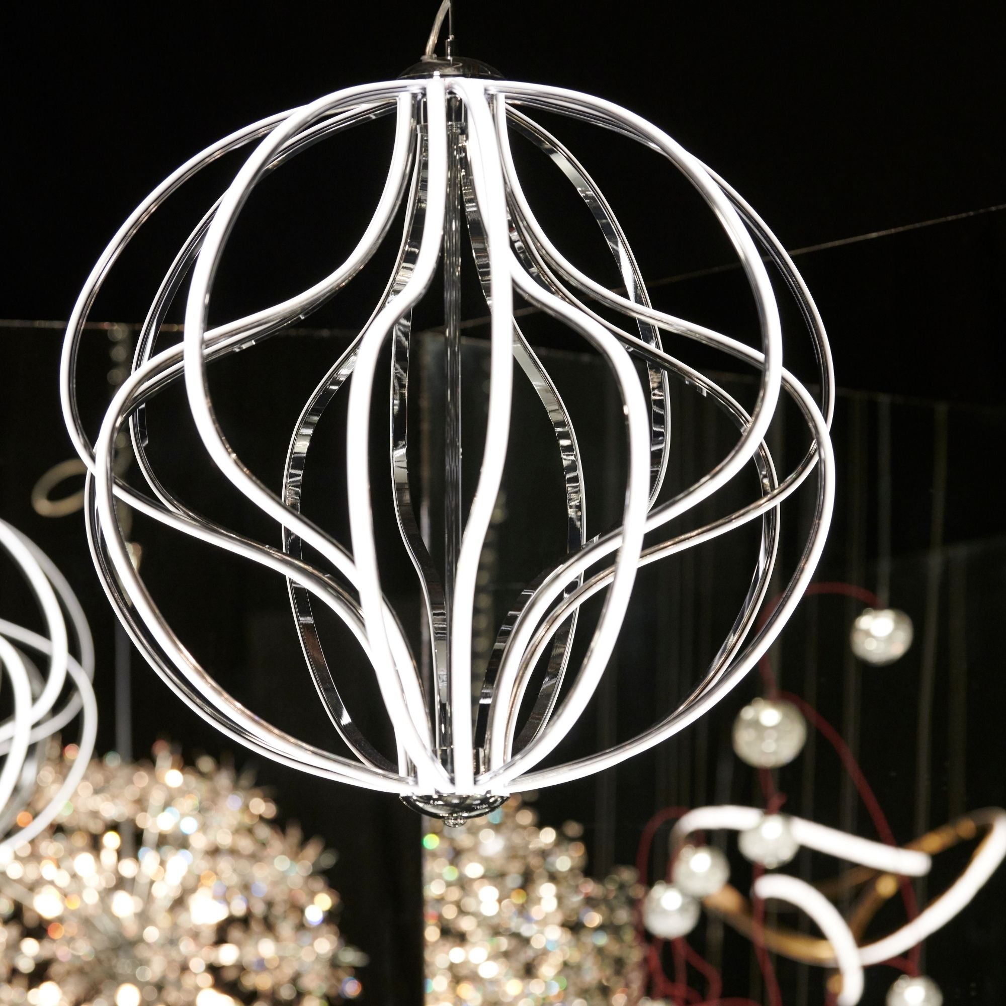 Aura 24" LED Pendant, Polished Chrome Finish