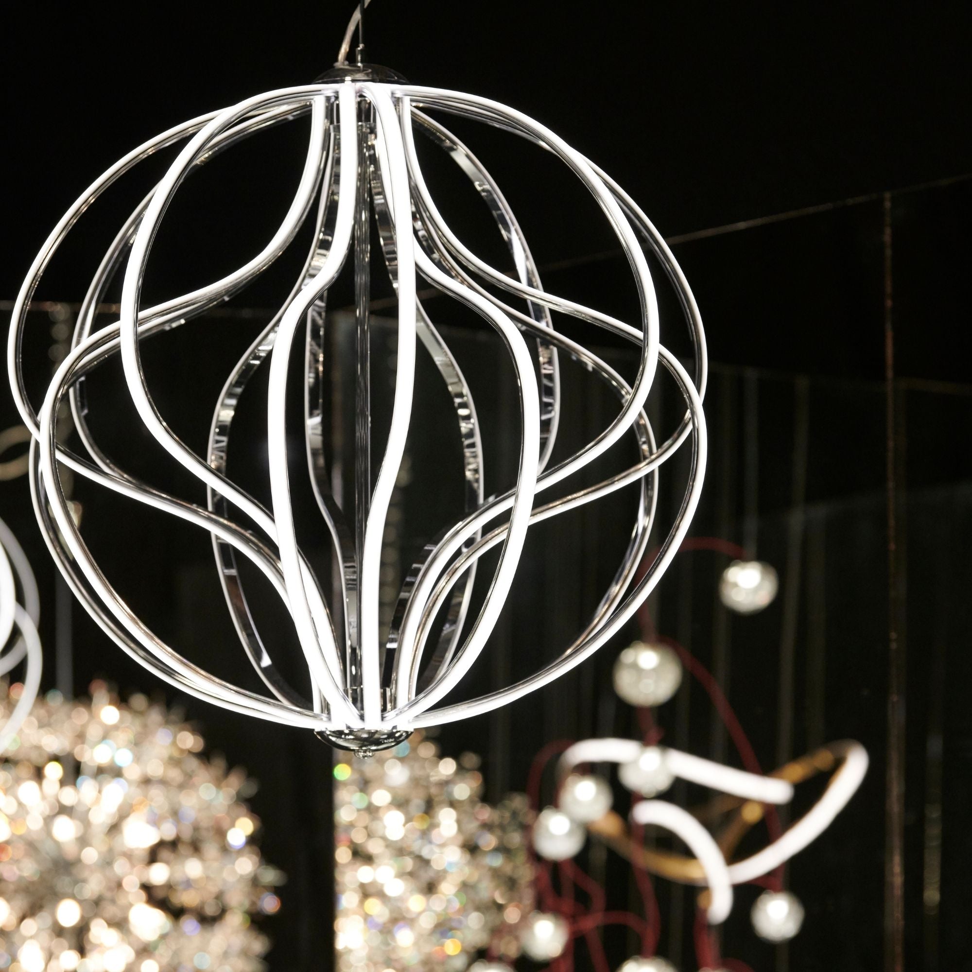 Aura 24" LED Pendant, Polished Chrome Finish
