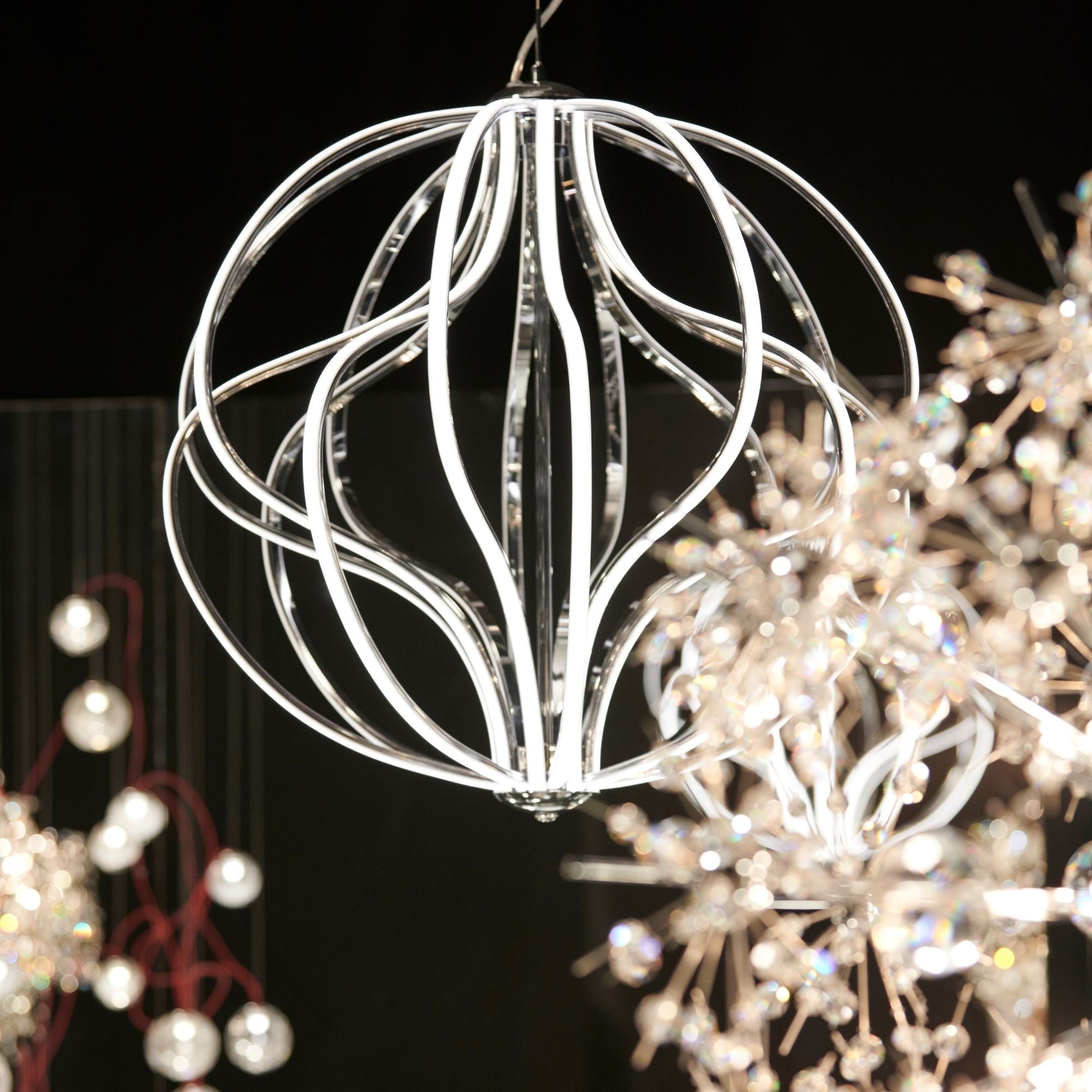 Aura 24" LED Pendant, Polished Chrome Finish