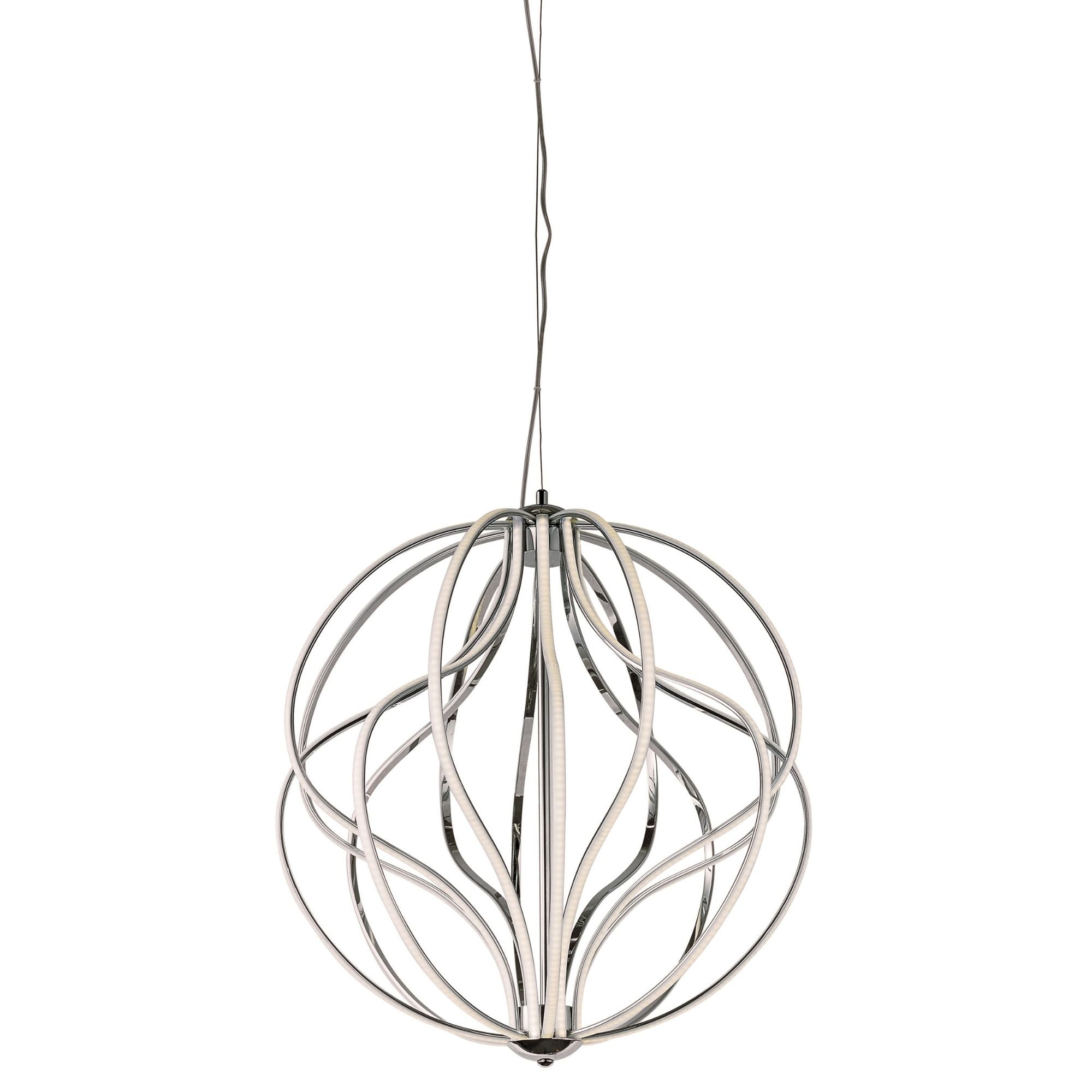 Aura 24" LED Pendant, Polished Chrome Finish