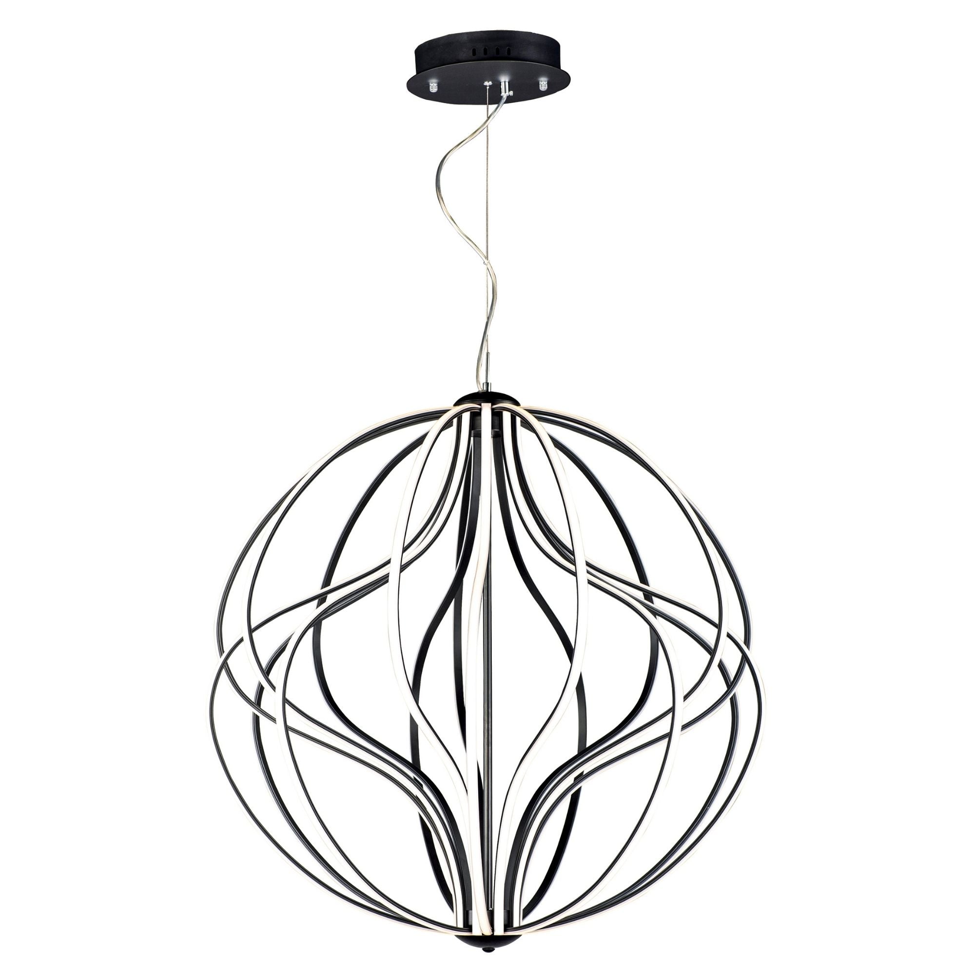 Aura 31" LED Pendant, Black Finish