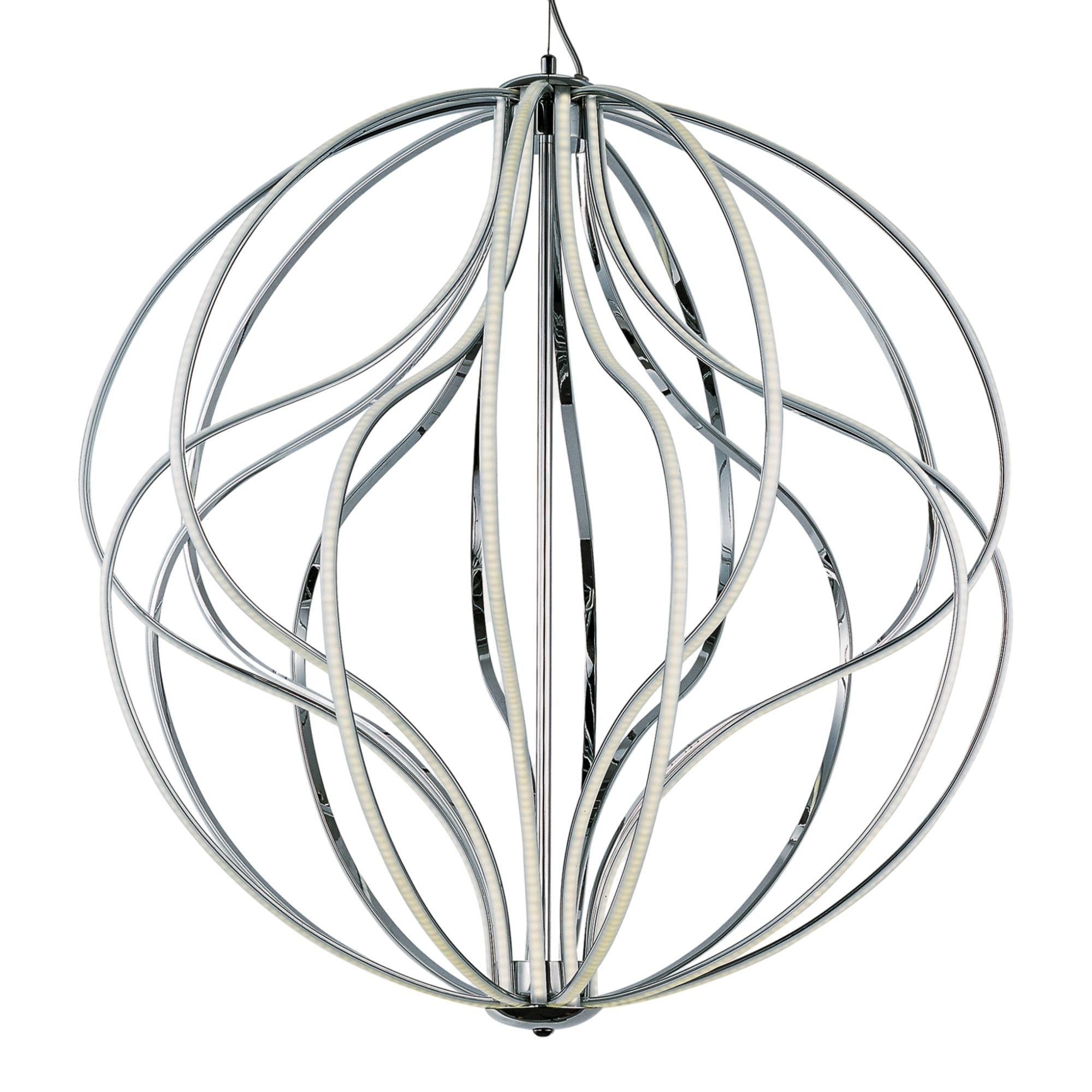 Aura 31" LED Pendant, Polished Chrome Finish