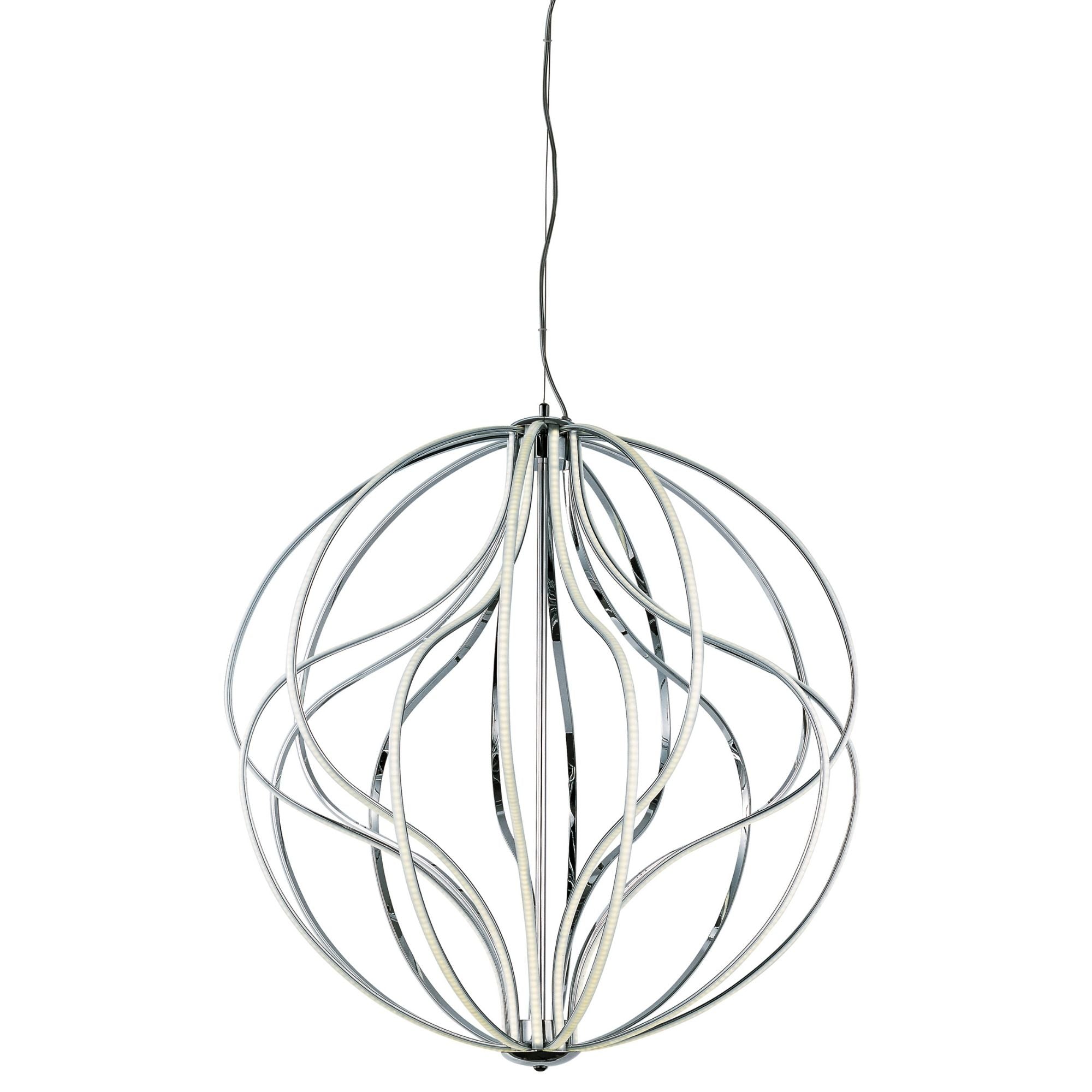 Aura 31" LED Pendant, Polished Chrome Finish