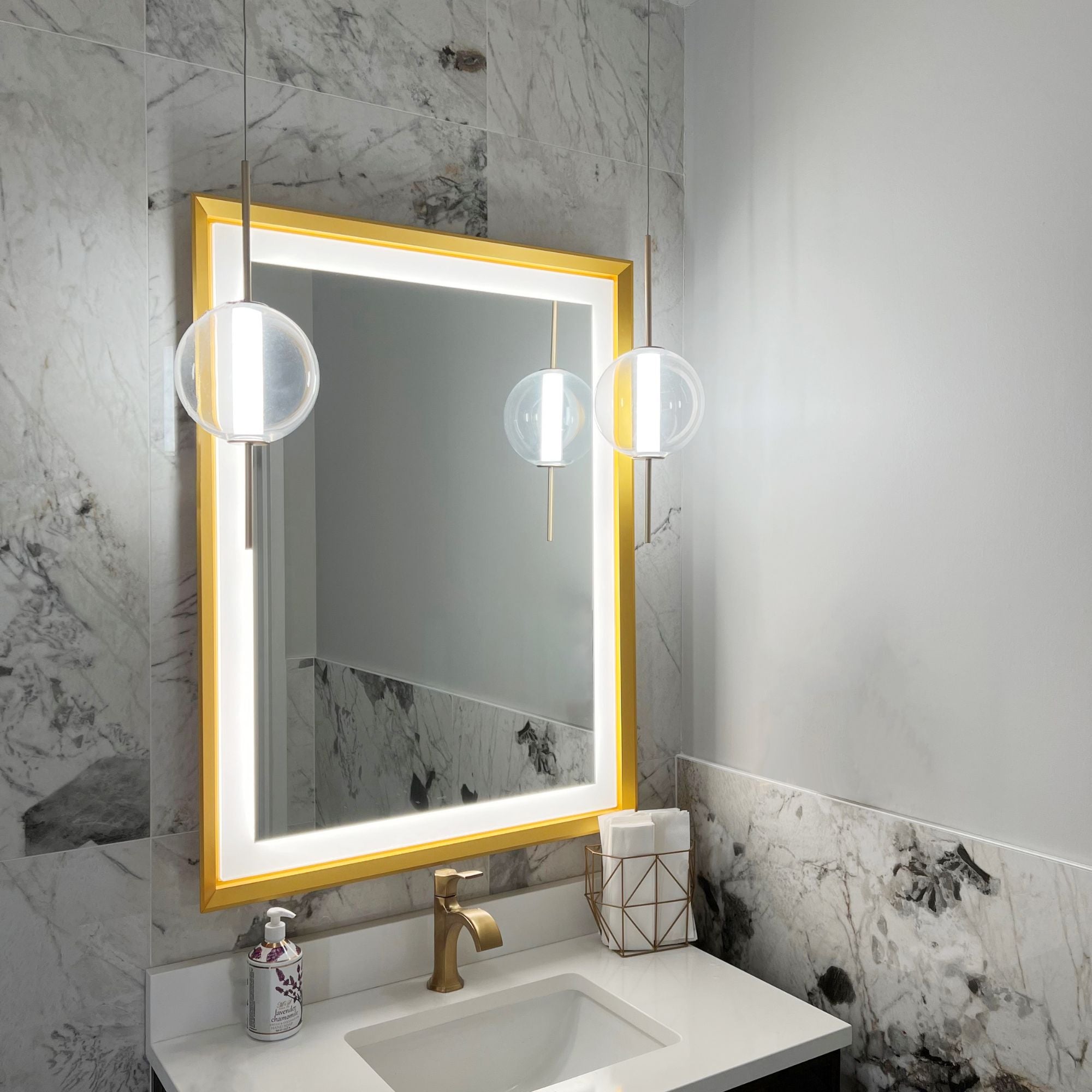 Axle 8" LED Pendant, Gold Finish