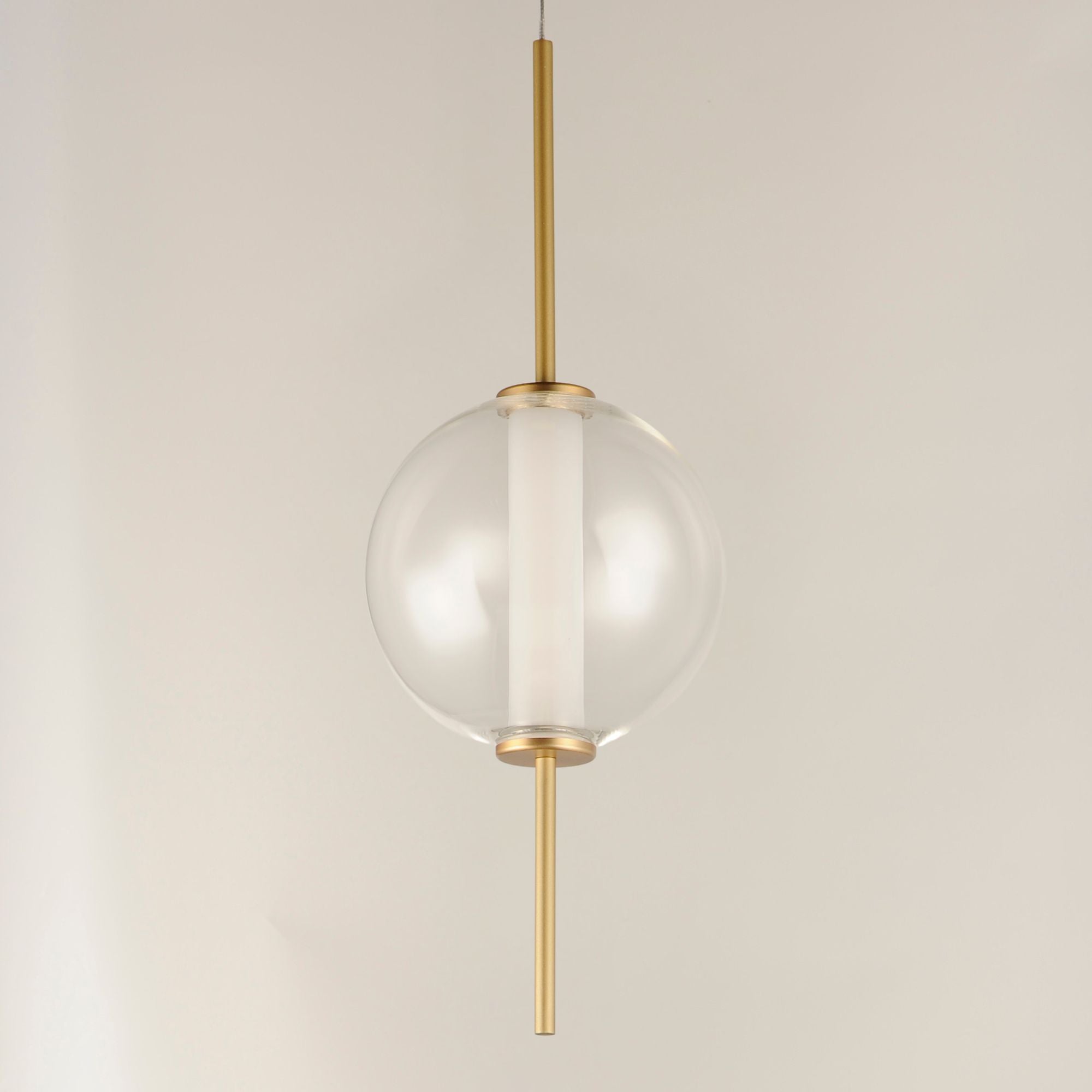 Axle 8" LED Pendant, Gold Finish