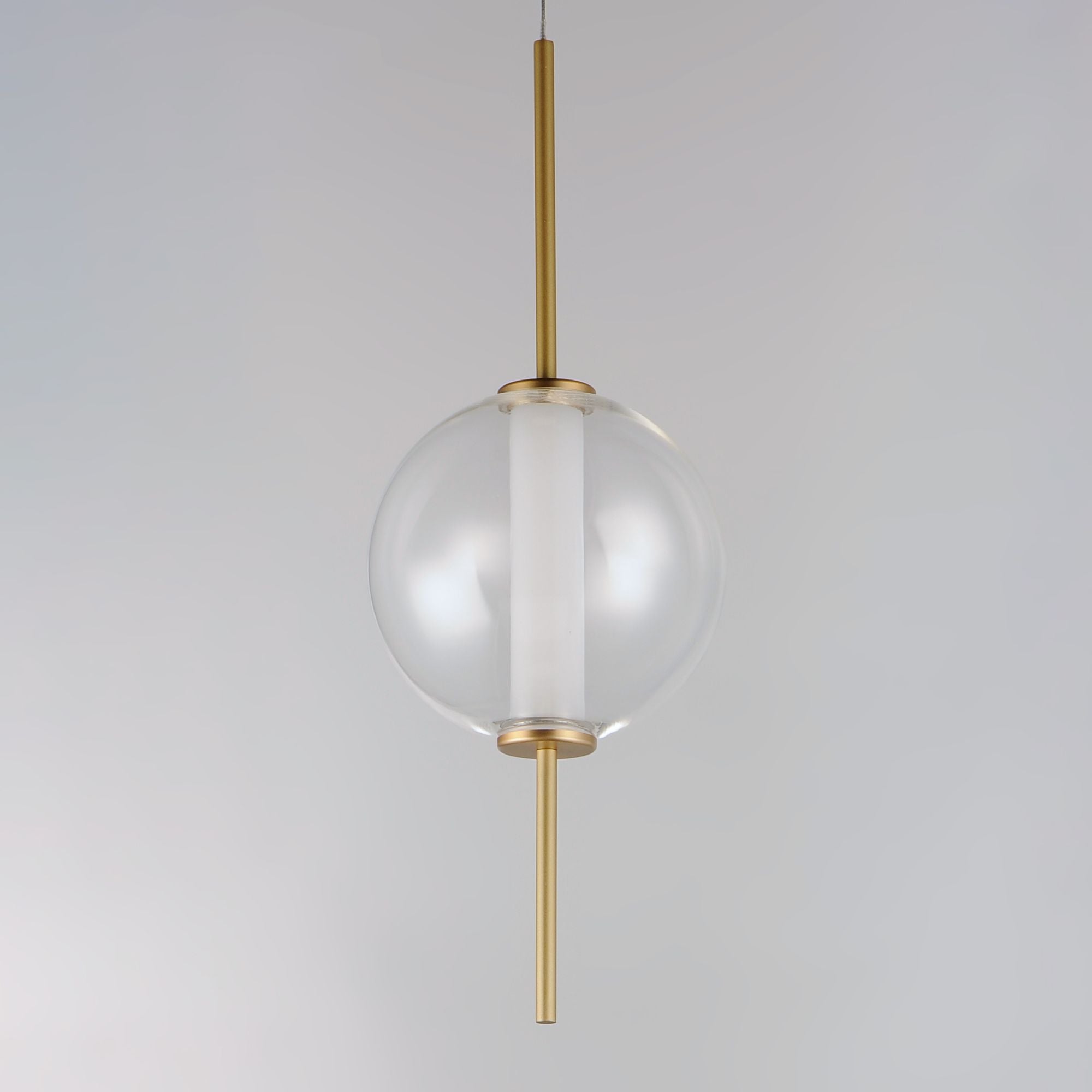 Axle 8" LED Pendant, Gold Finish