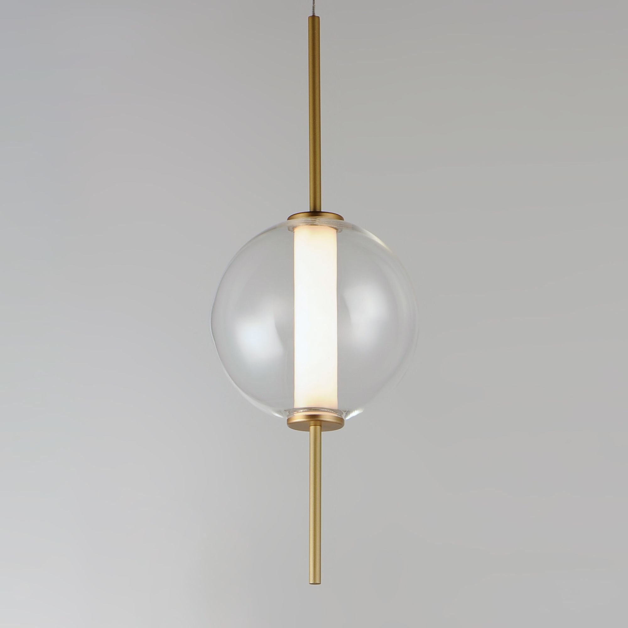 Axle 8" LED Pendant, Gold Finish