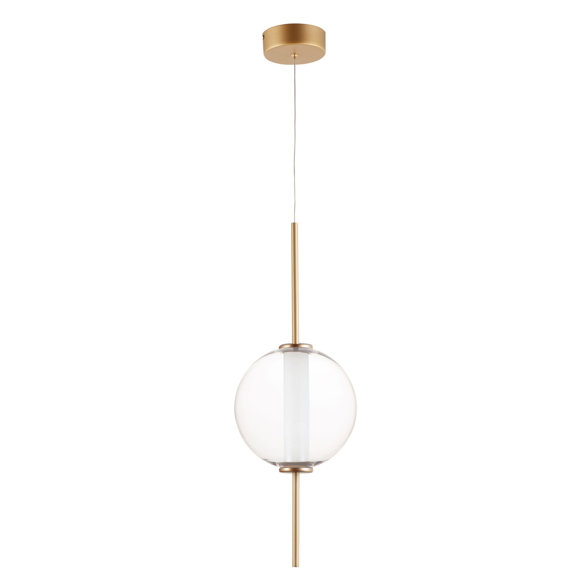 Axle 8" LED Pendant, Gold Finish
