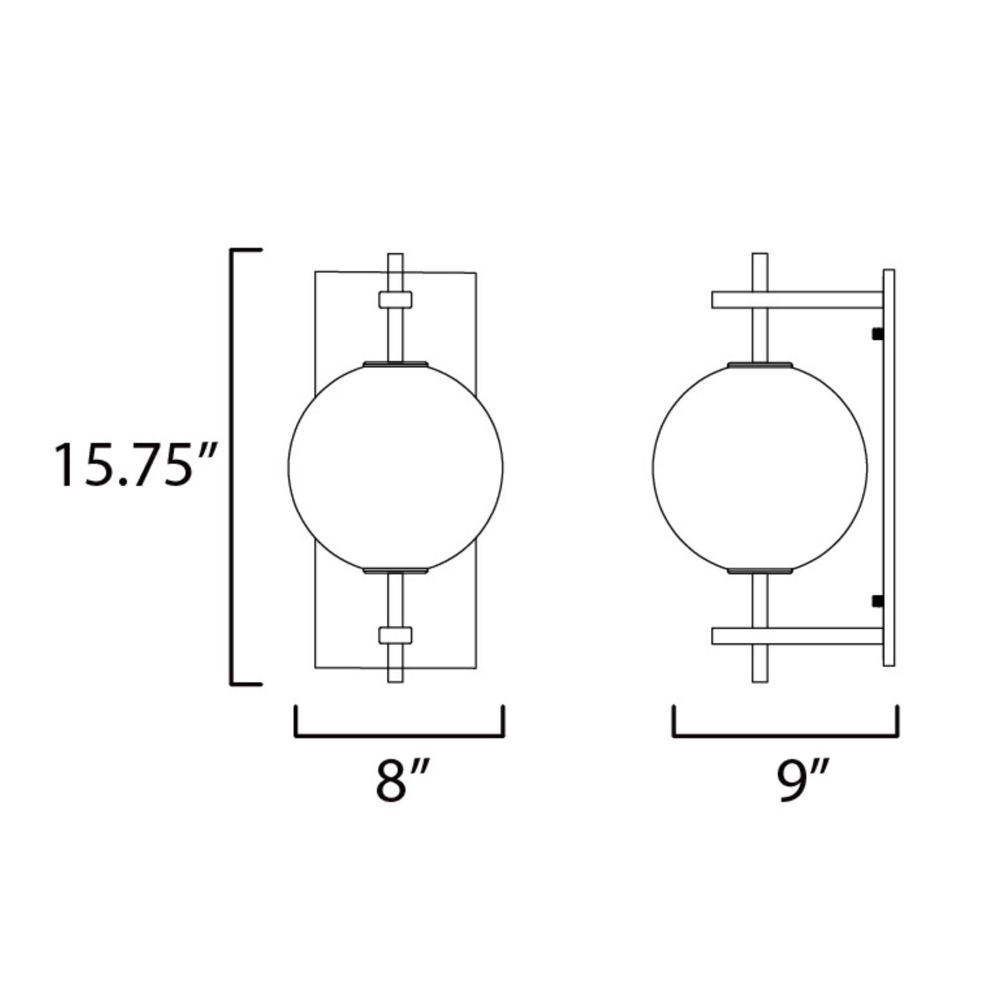 Axle 16" LED Wall Sconce, Gold & Black Finish