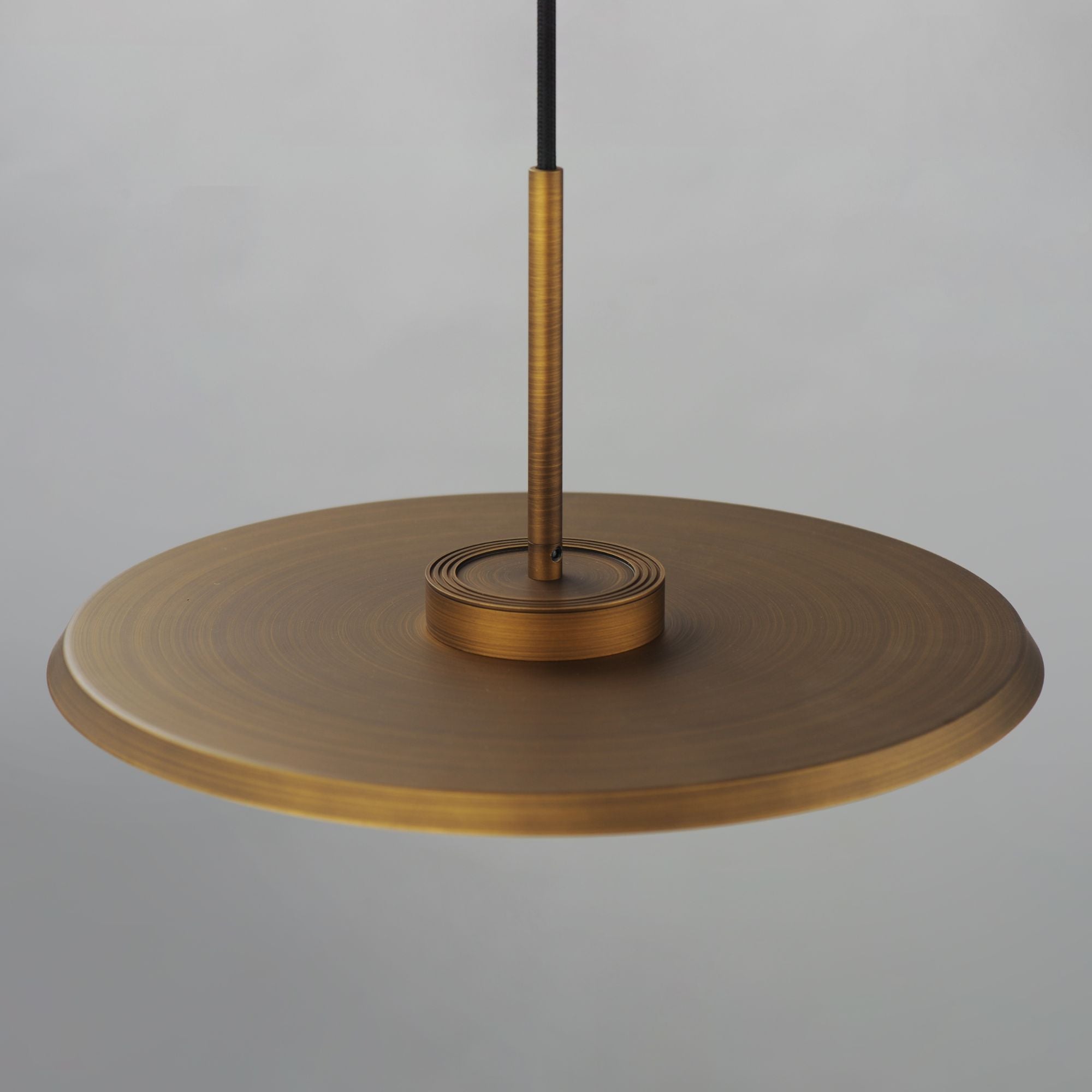 Berliner 14" LED Pendant, Antique Brass Finish