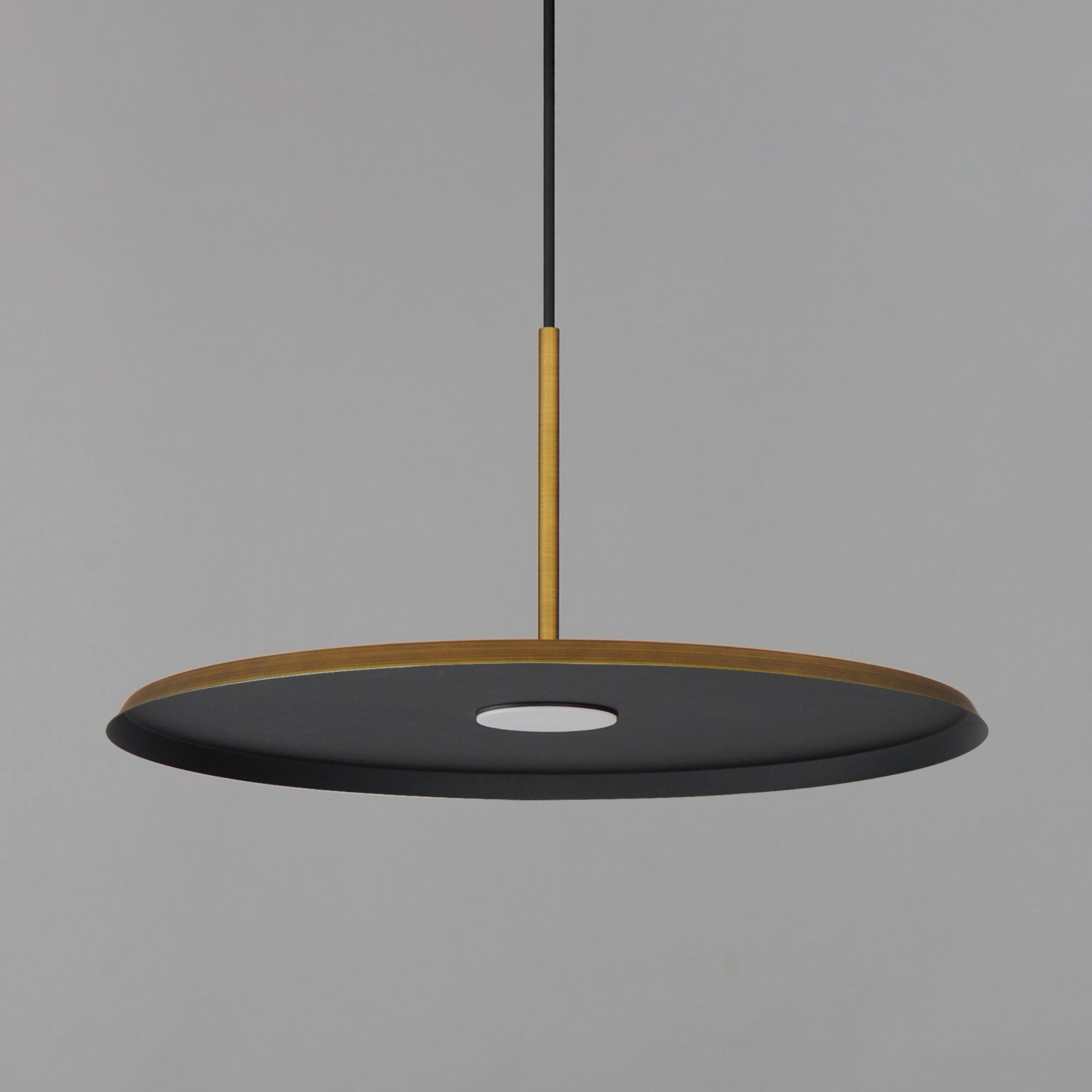 Berliner 20" LED Pendant, Antique Brass Finish