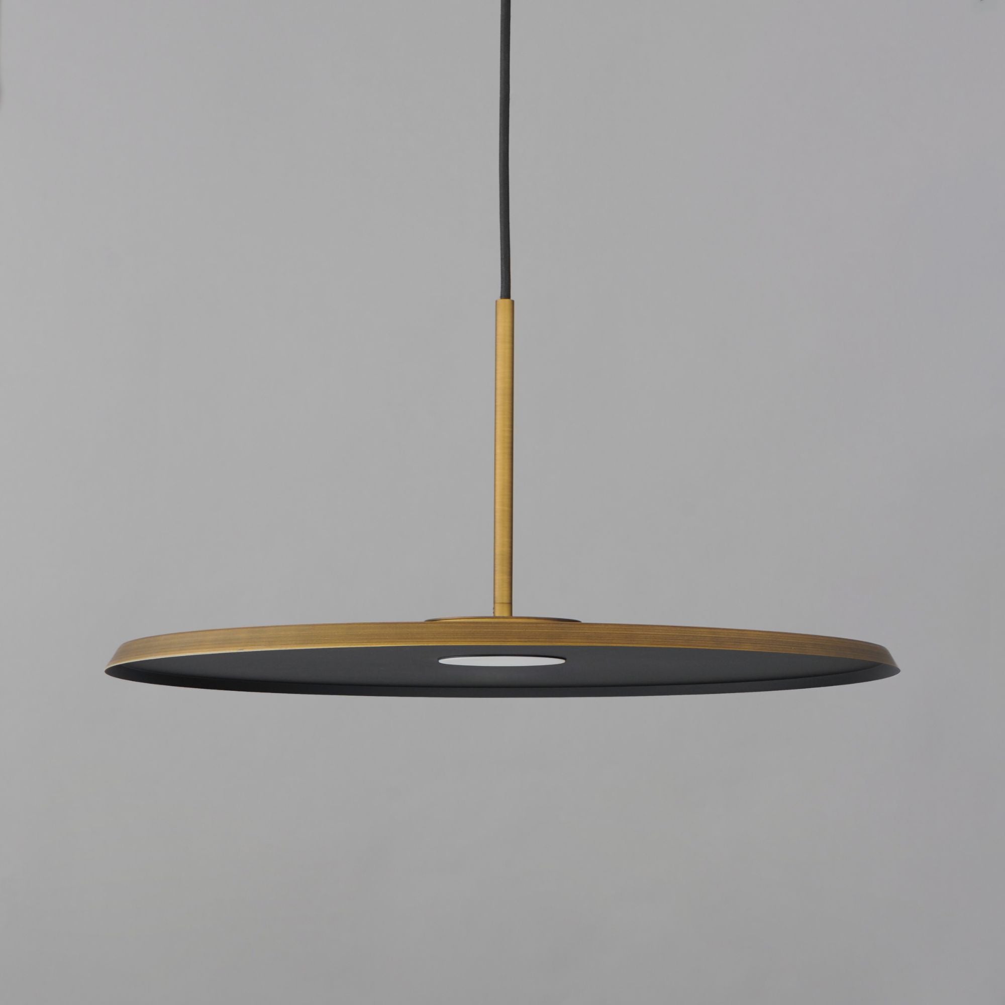Berliner 20" LED Pendant, Antique Brass Finish